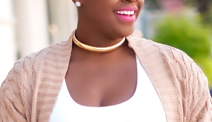 Stretchable Choker (Gold)—Will Ship The Week Of 6/22/26