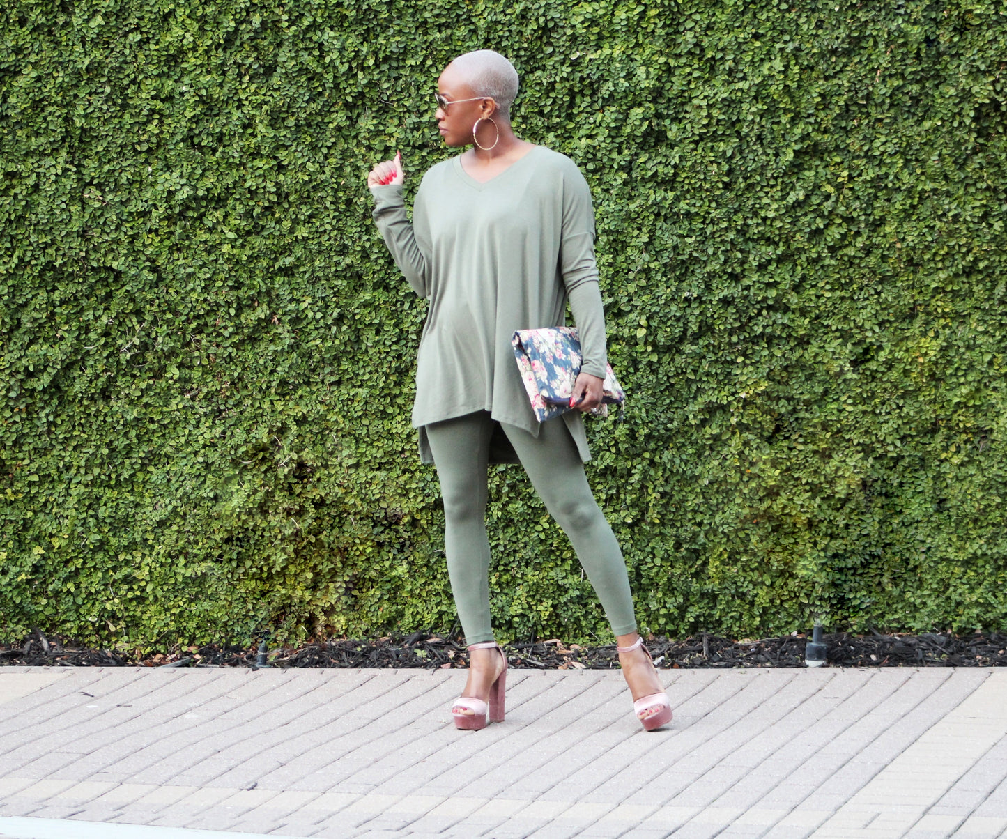 PLUS SIZE—Long Sleeve Matching Leggings Set