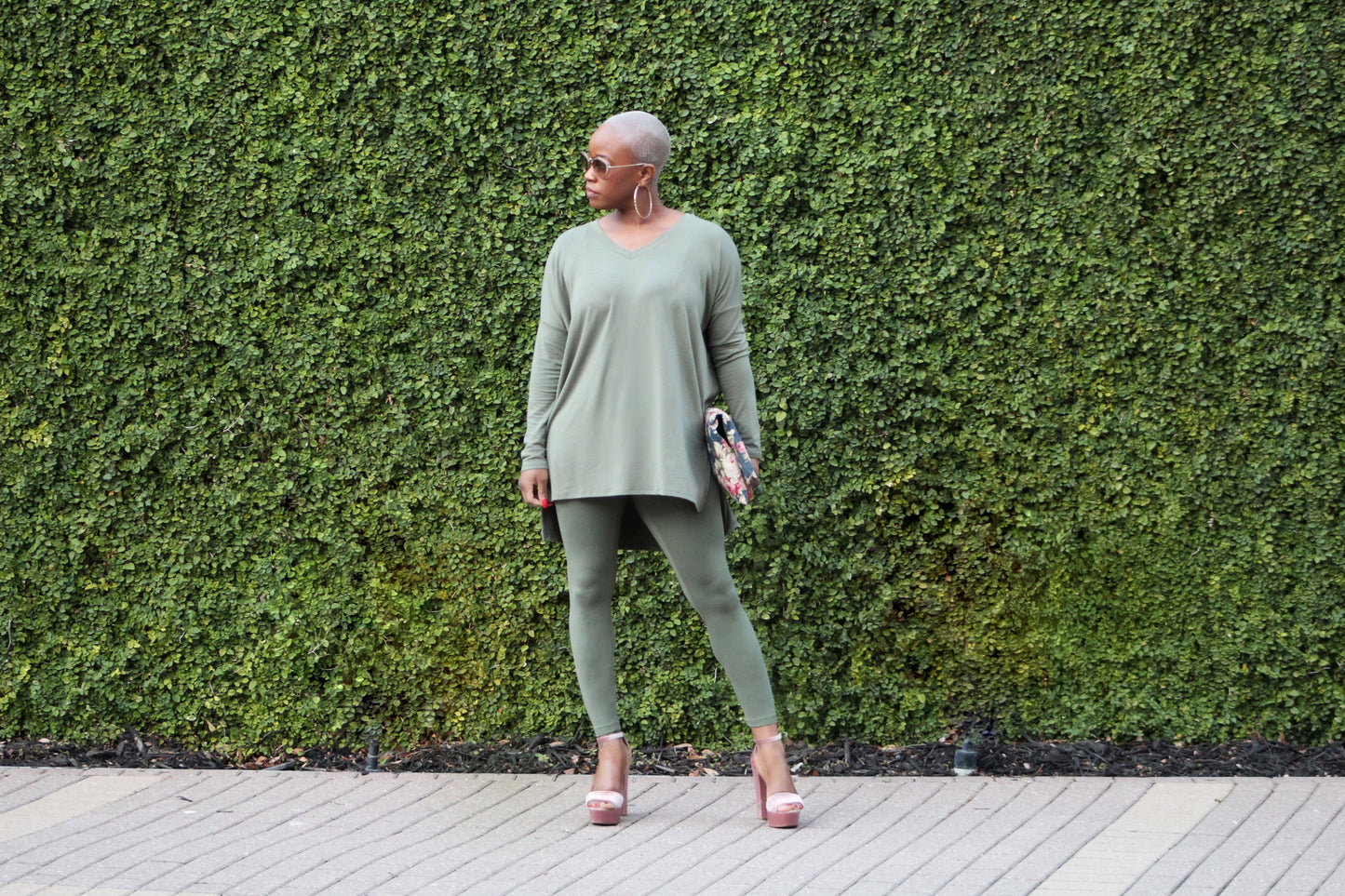 PLUS SIZE—Long Sleeve Matching Leggings Set