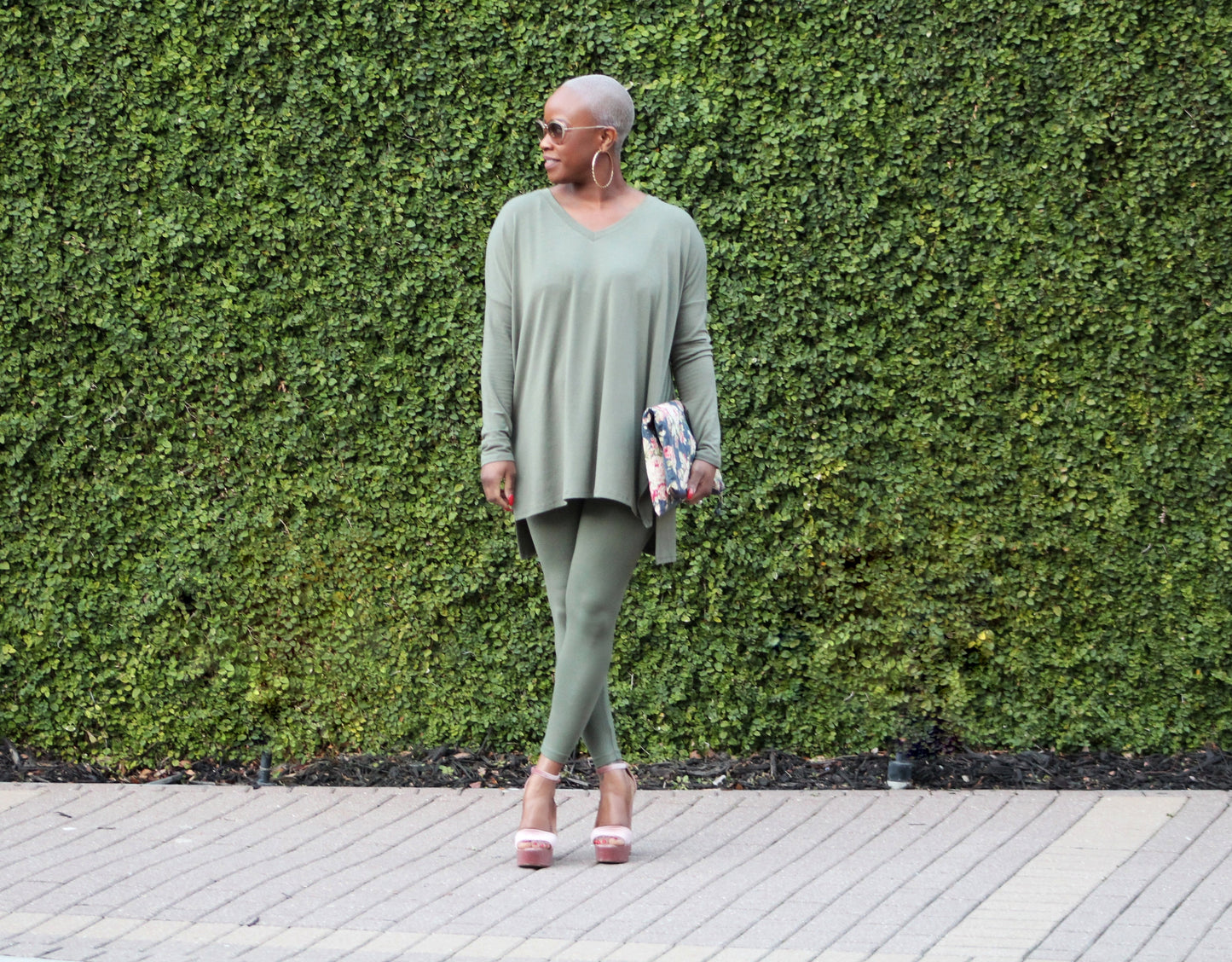 PLUS SIZE—Long Sleeve Matching Leggings Set