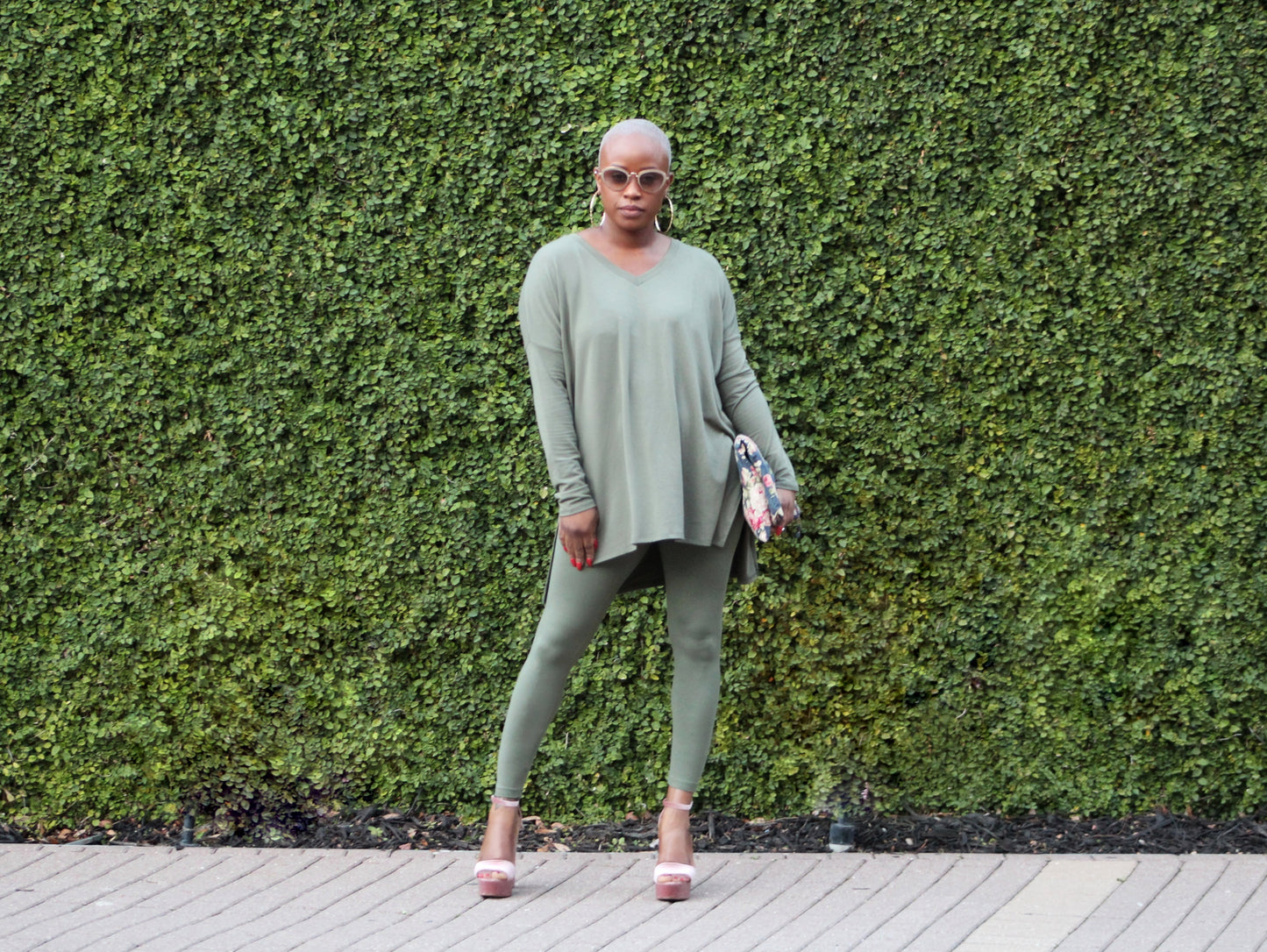 PLUS SIZE—Long Sleeve Matching Leggings Set