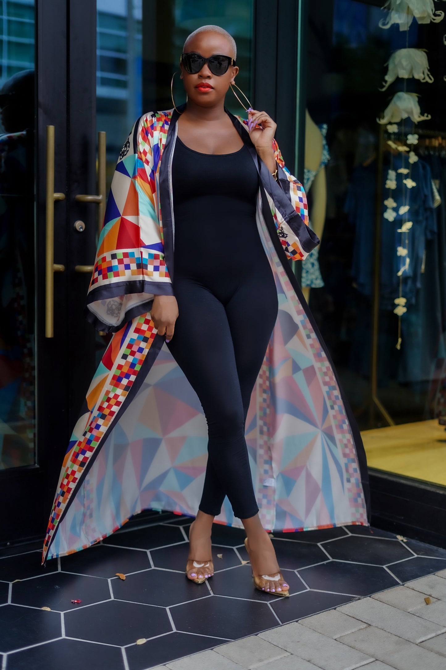 Kaleidescope Print Kimono--Will Ship The Week Of 4/28/25