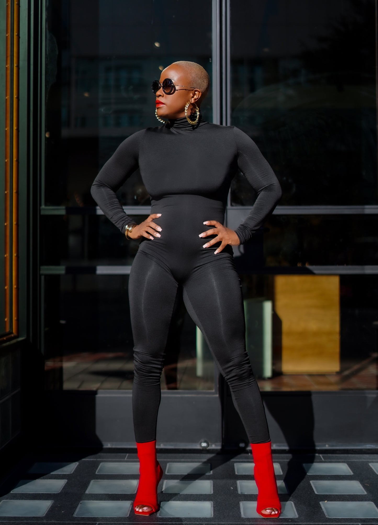 Long Sleeve Turtleneck Bodysuit (Black)—Will Ship The Week Of 11/10/25