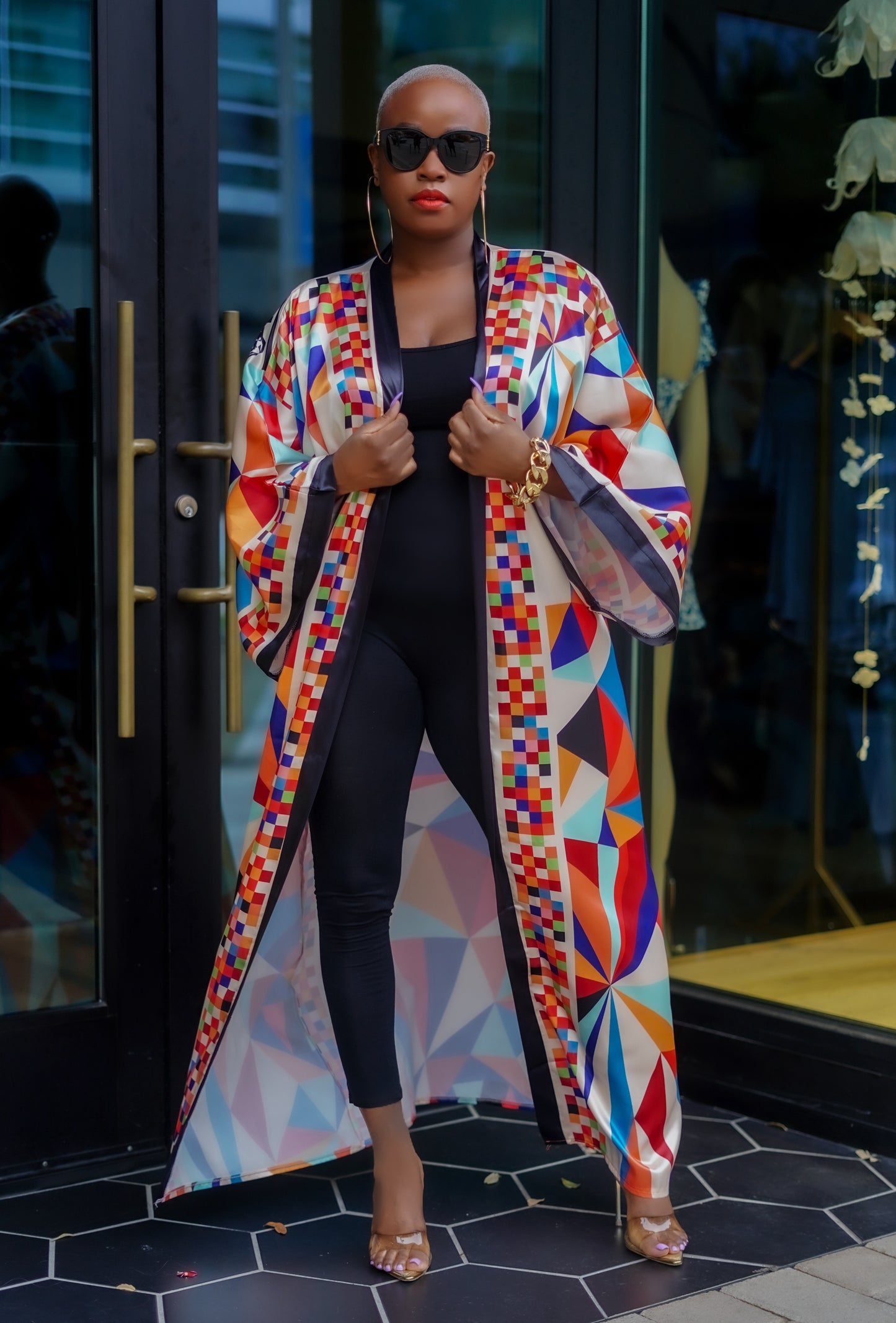 Kaleidescope Print Kimono--Will Ship The Week Of 4/28/25