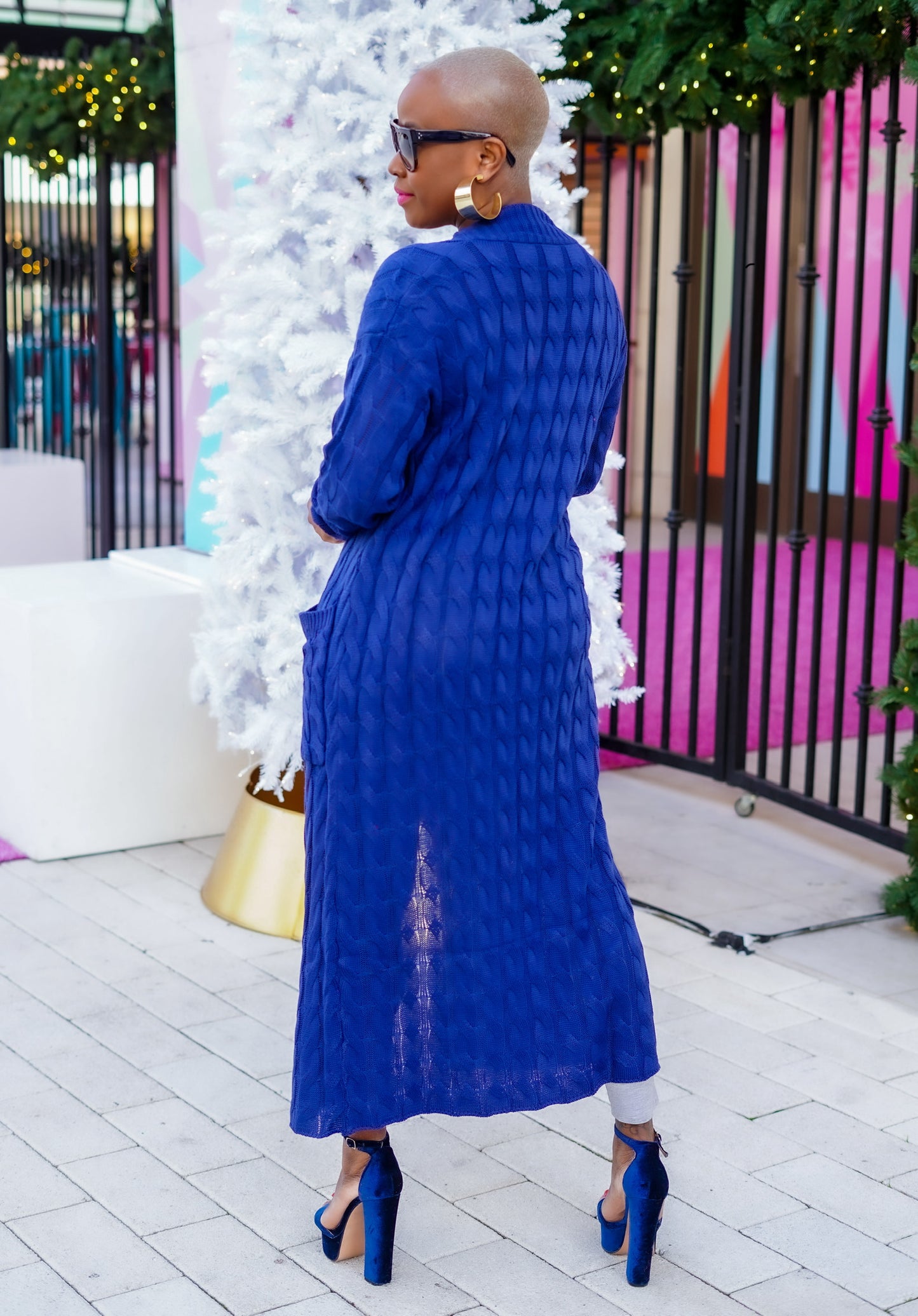 Sunny Autumn Long Sleeve Cardigan (Navy Blue)--Will Ship The Week Of 11/10/25