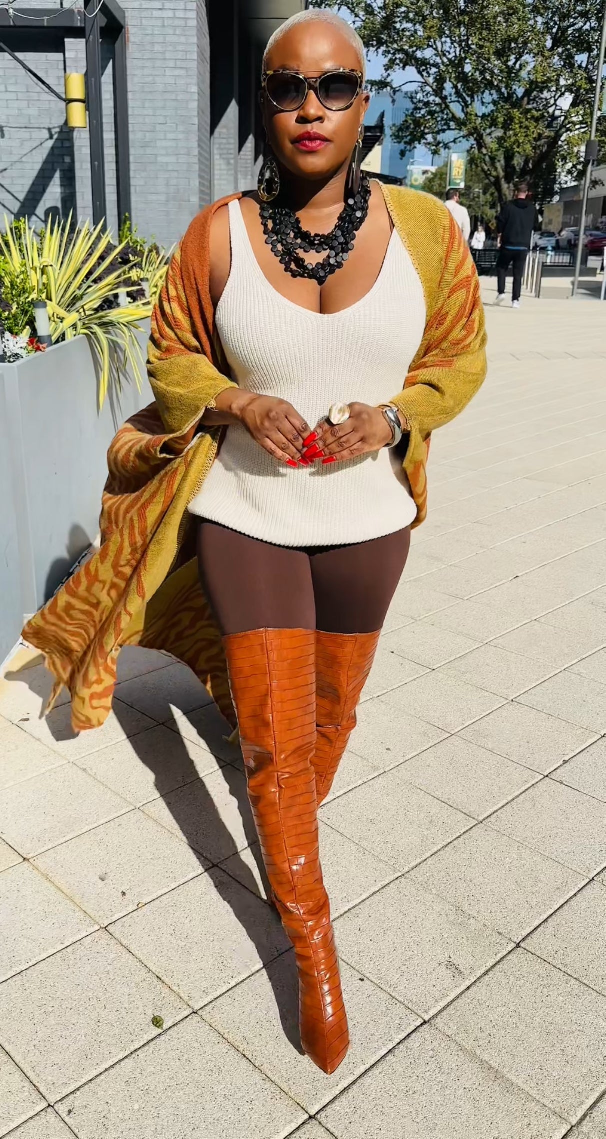 Oversized Open Front Winter Cardigan (Cocoa Zebra Print)--Will Ship The Week Of 4/28/25
