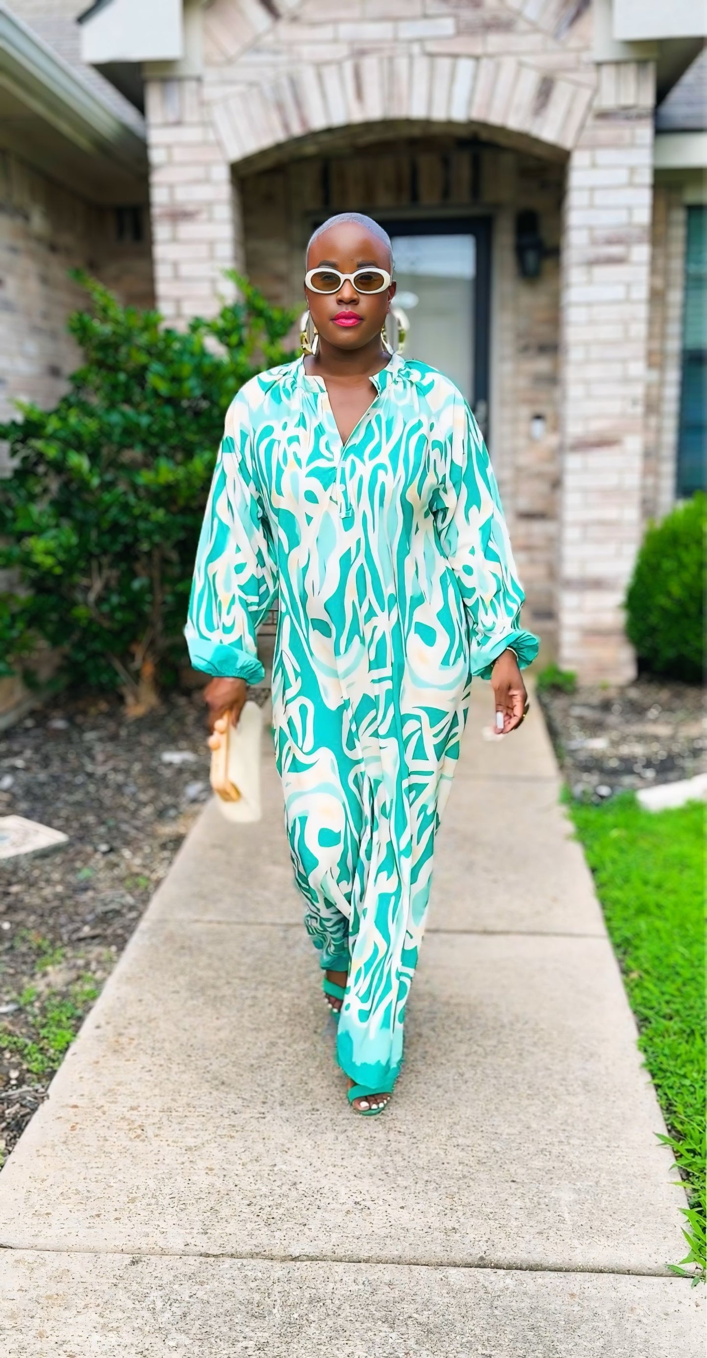 PLUS SIZE— Color Me Rich Maxi Dress (Sea Green)—Will Ship The Week Of 6/22/26