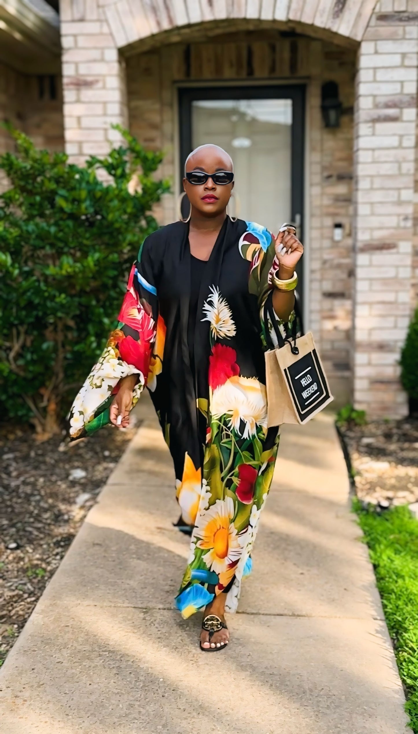 Botanical Bliss Kimono (Black)—Will Ship The Week Of 6/22/26
