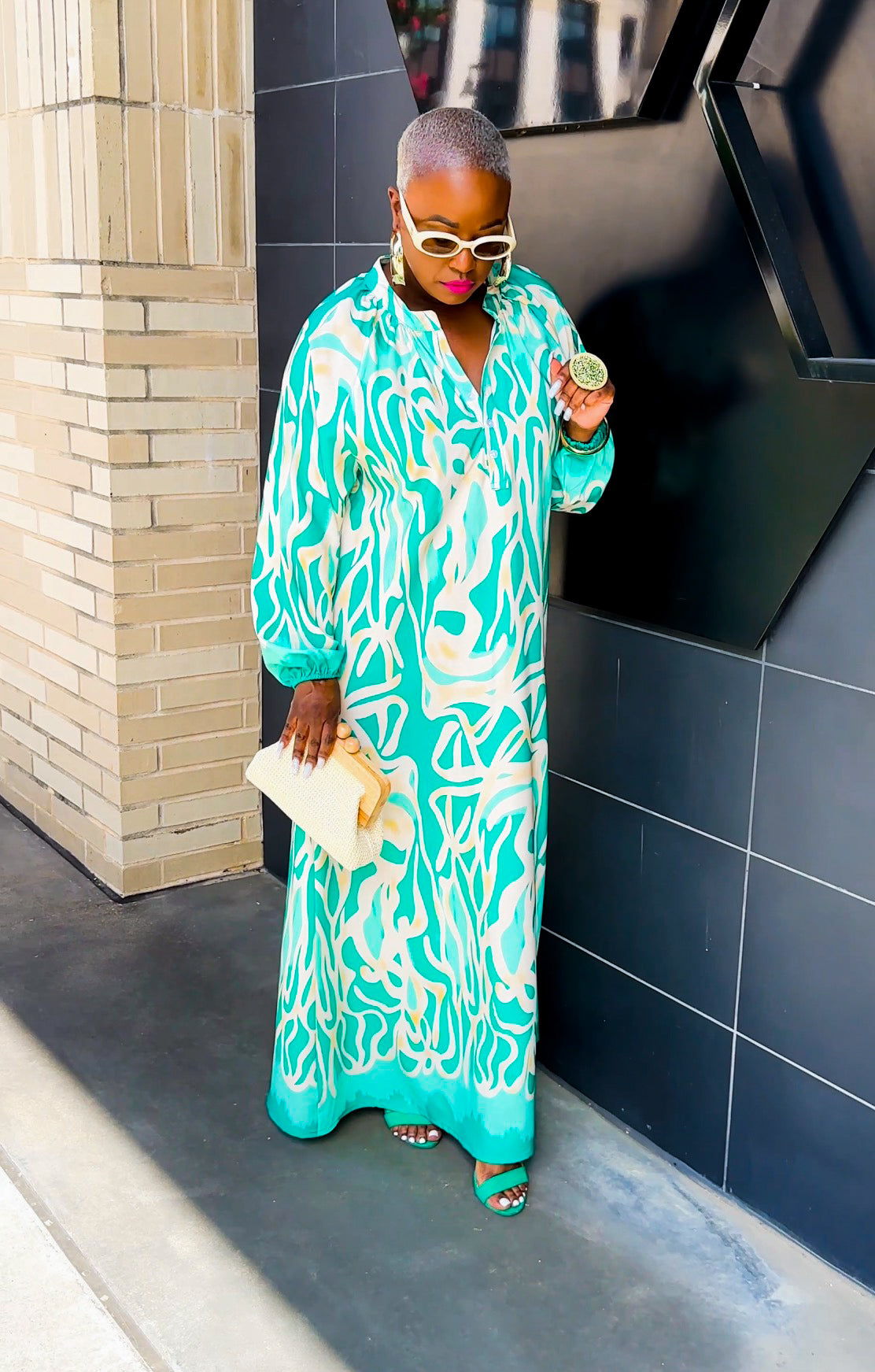 Color Me Rich Maxi Dress (Sea Green) —Will Ship The Week Of 7/20/26