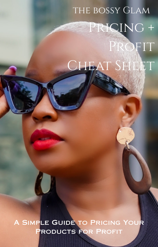 Bossy Glam Pricing + Profit Cheat Sheet