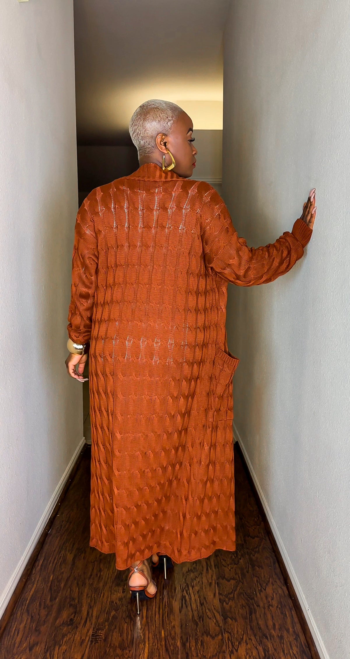 Sunny Autumn Long Sleeve Cardigan (Milk Chocolate)—Will Ship The Week Of 1/19/26