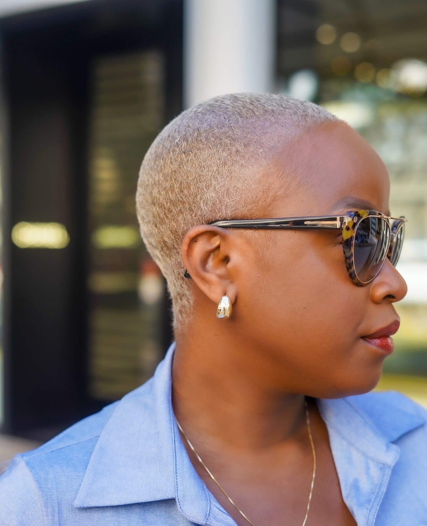 Small Gold Pea Earrings