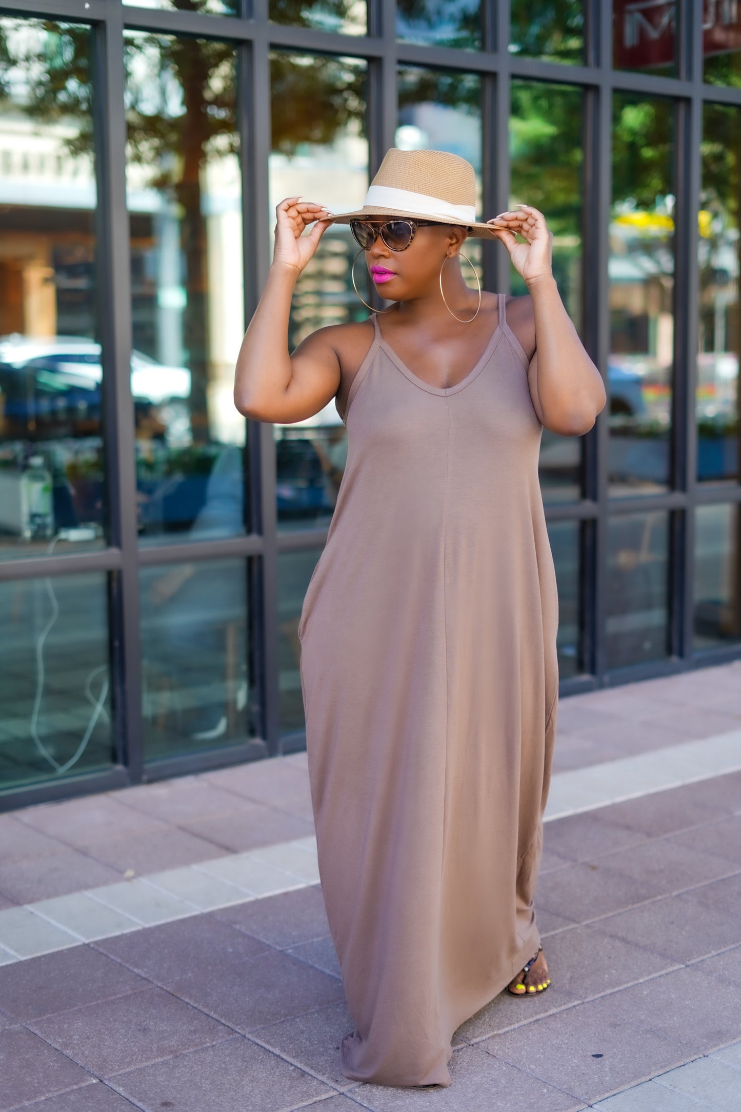 Beachside Resort Maxi Dress (Latte)