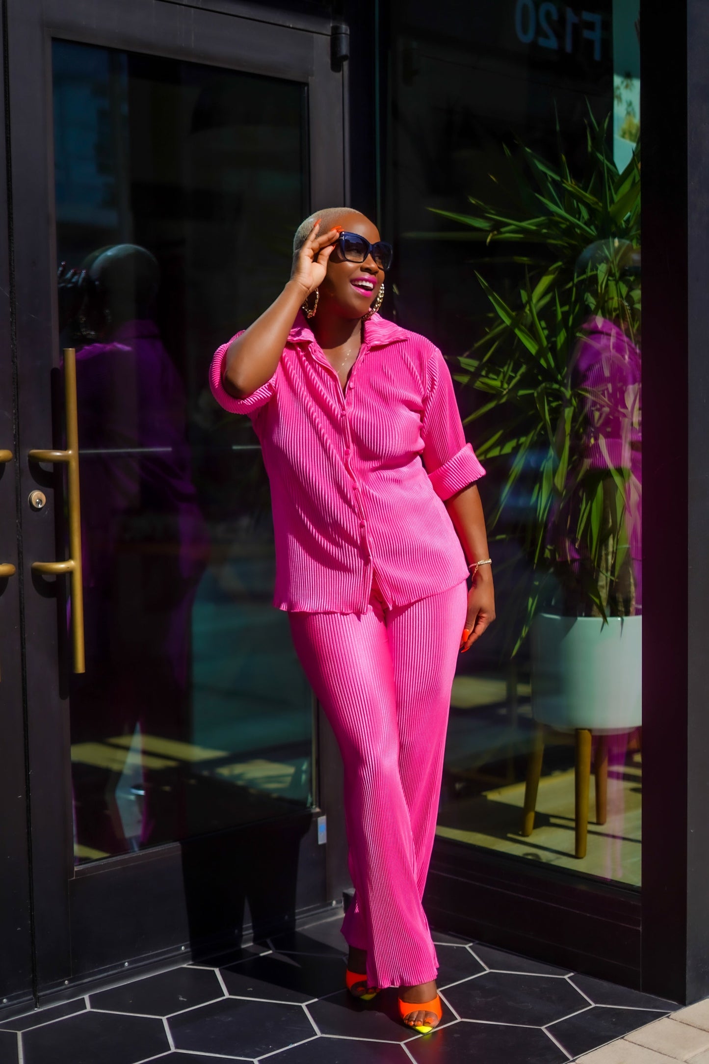 PLUS SIZE—Weekend Vibes Wide Legged Pants Set (Red Rose)—Will Ship The Week Of 11/10/25