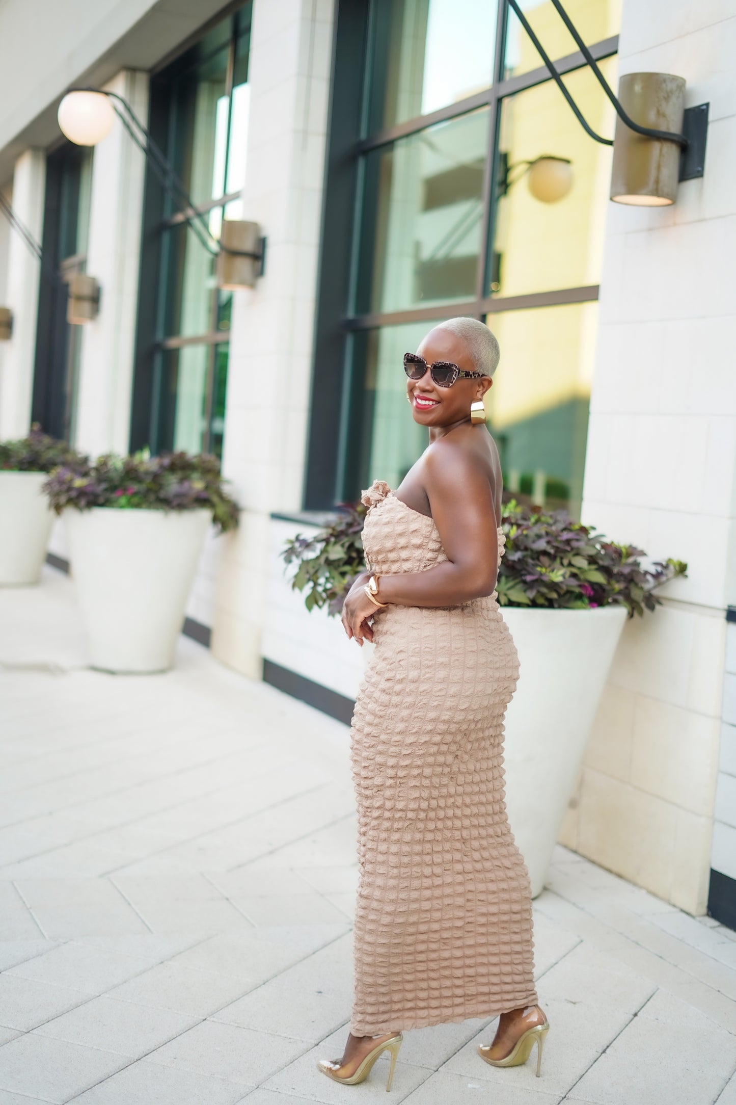 PLUS SIZE--Mocha Tan Vixen Dress--Will Ship The Week Of 11/10/25