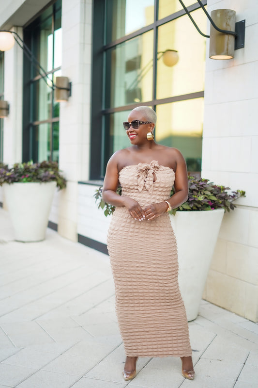 Mocha Tan Vixen Dress—Will Ship The Week Of 11/10/25