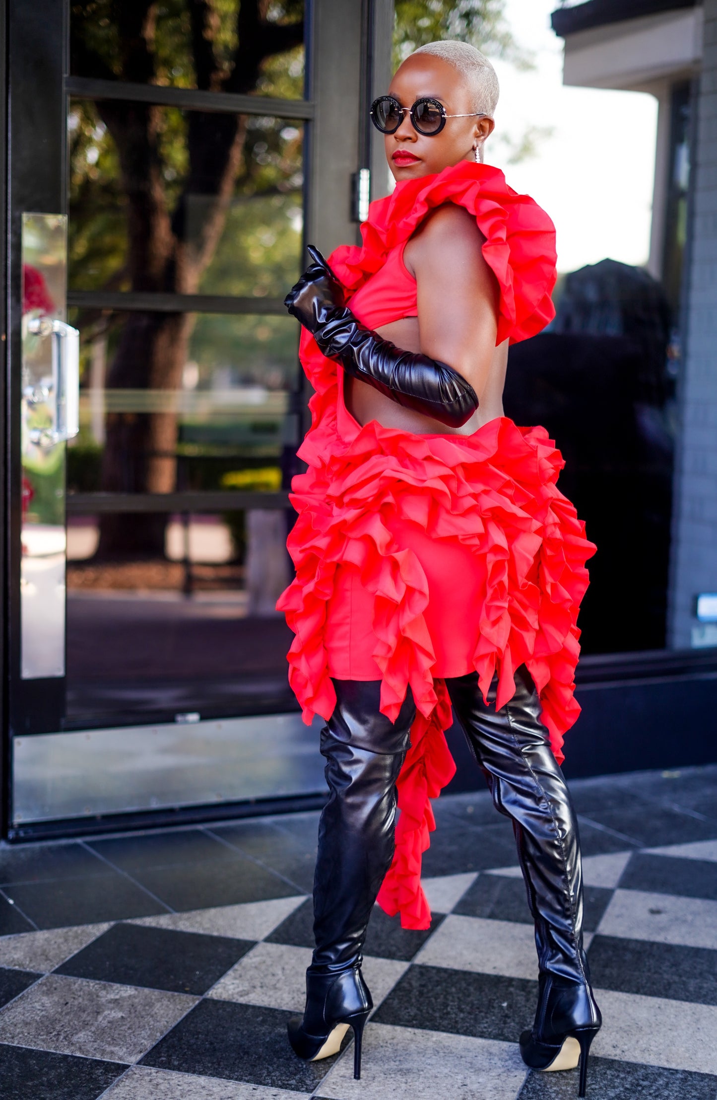 Crimson Backless Birthday Dress—Will Ship The Week Of 11/10/25