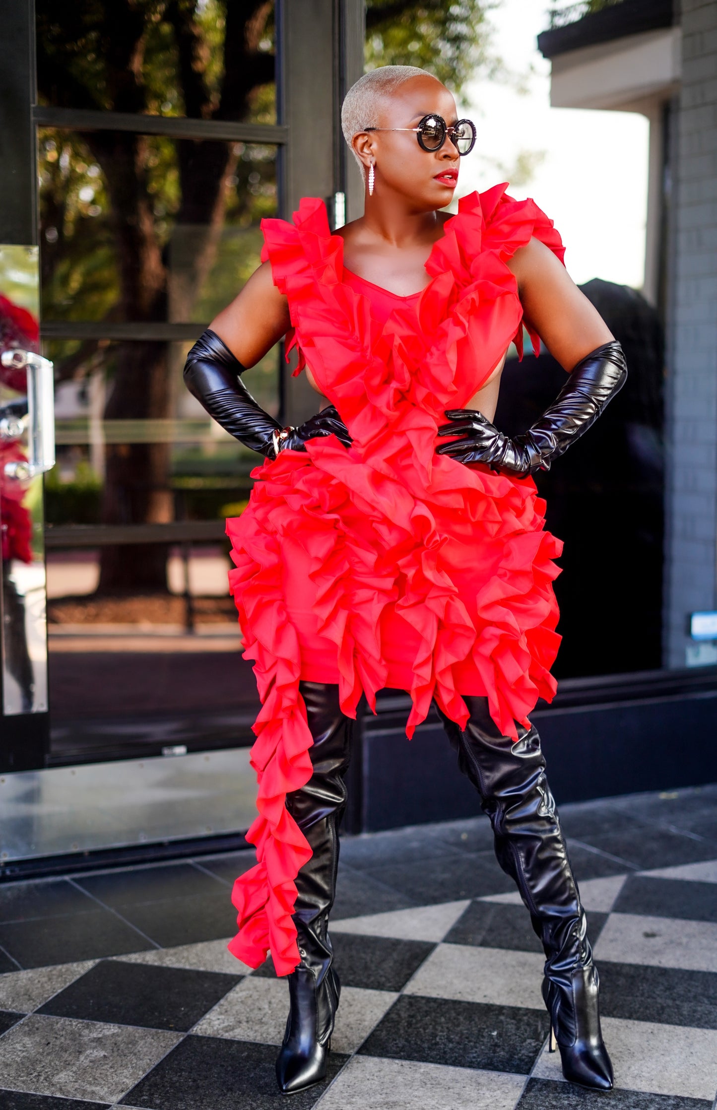 Crimson Backless Birthday Dress—Will Ship The Week Of 11/10/25