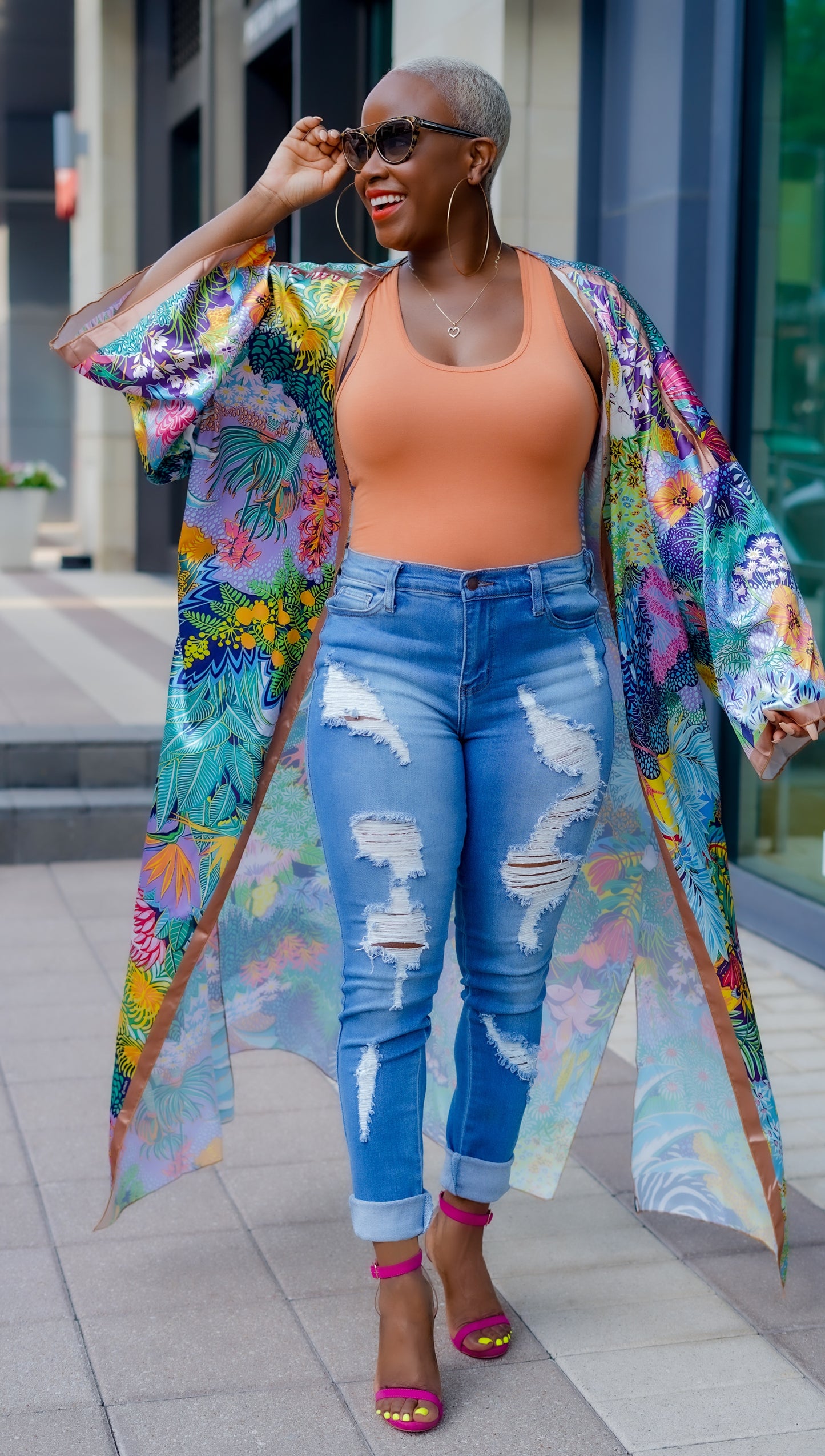 Jungle Green Zebra Print Kimono--Will Ship The Week Of 11/10/25