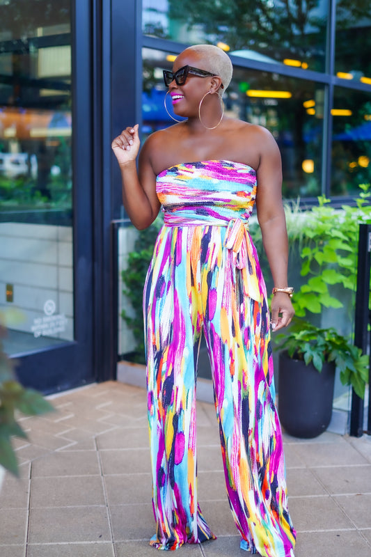 Summer Vacay Strapless Jumpsuit--Will Ship The Week Of 11/10/25