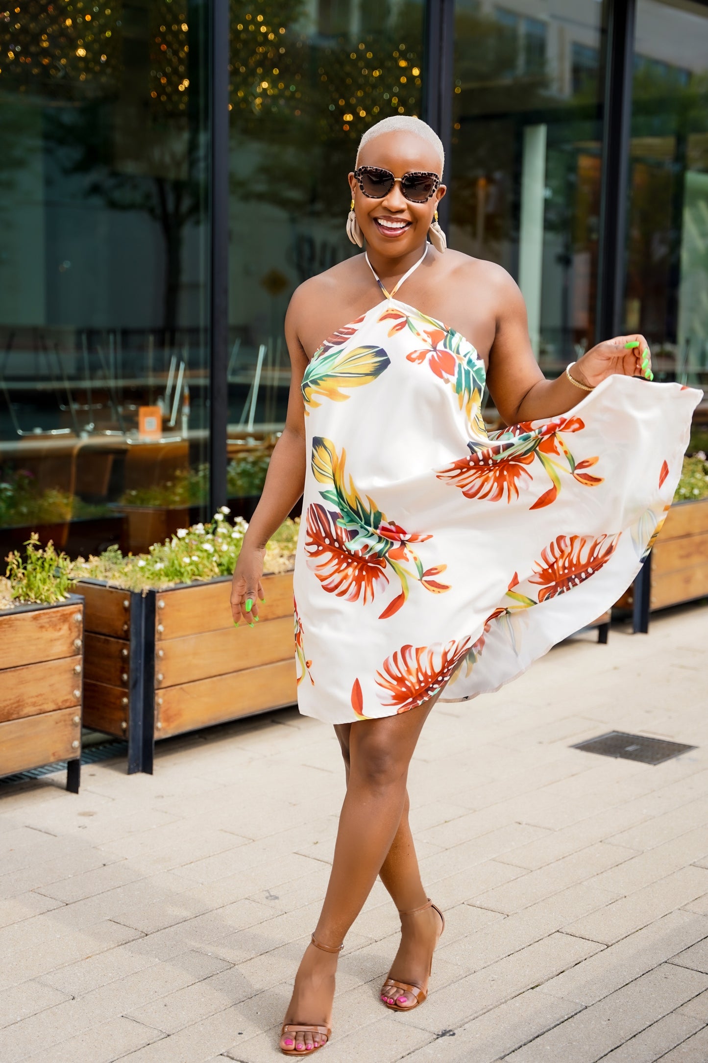 PLUS SIZE--Island Breeze Backless Halter Dress--Will Ship The Week Of 11/10/25