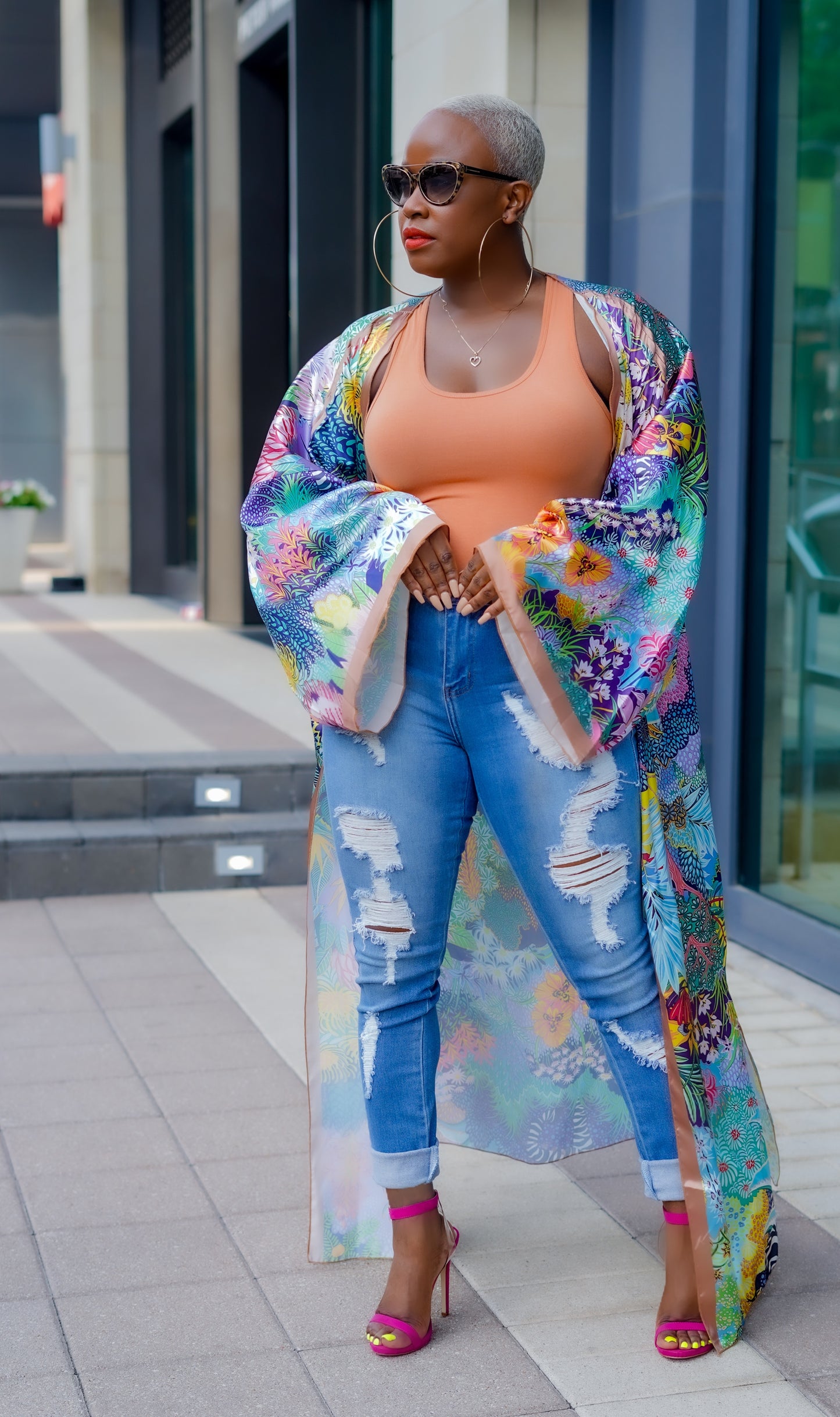 Jungle Green Zebra Print Kimono--Will Ship The Week Of 11/10/25