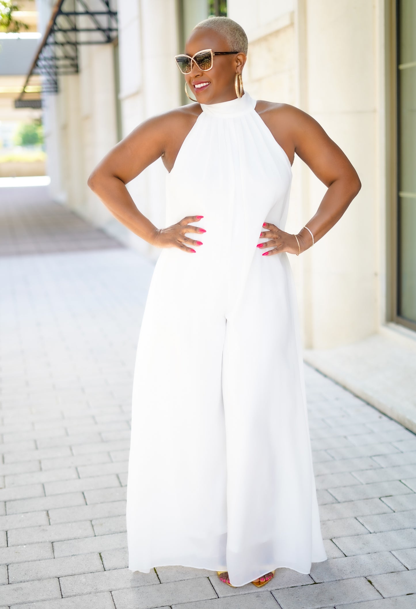 Yacht Party Jumpsuit (Summer White)
