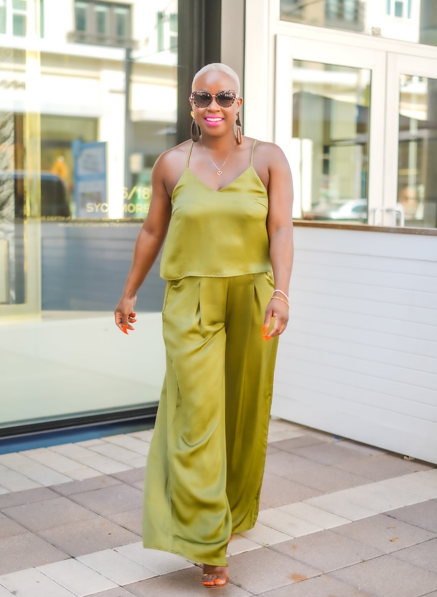 V-Neck Cami Top & Pants Set