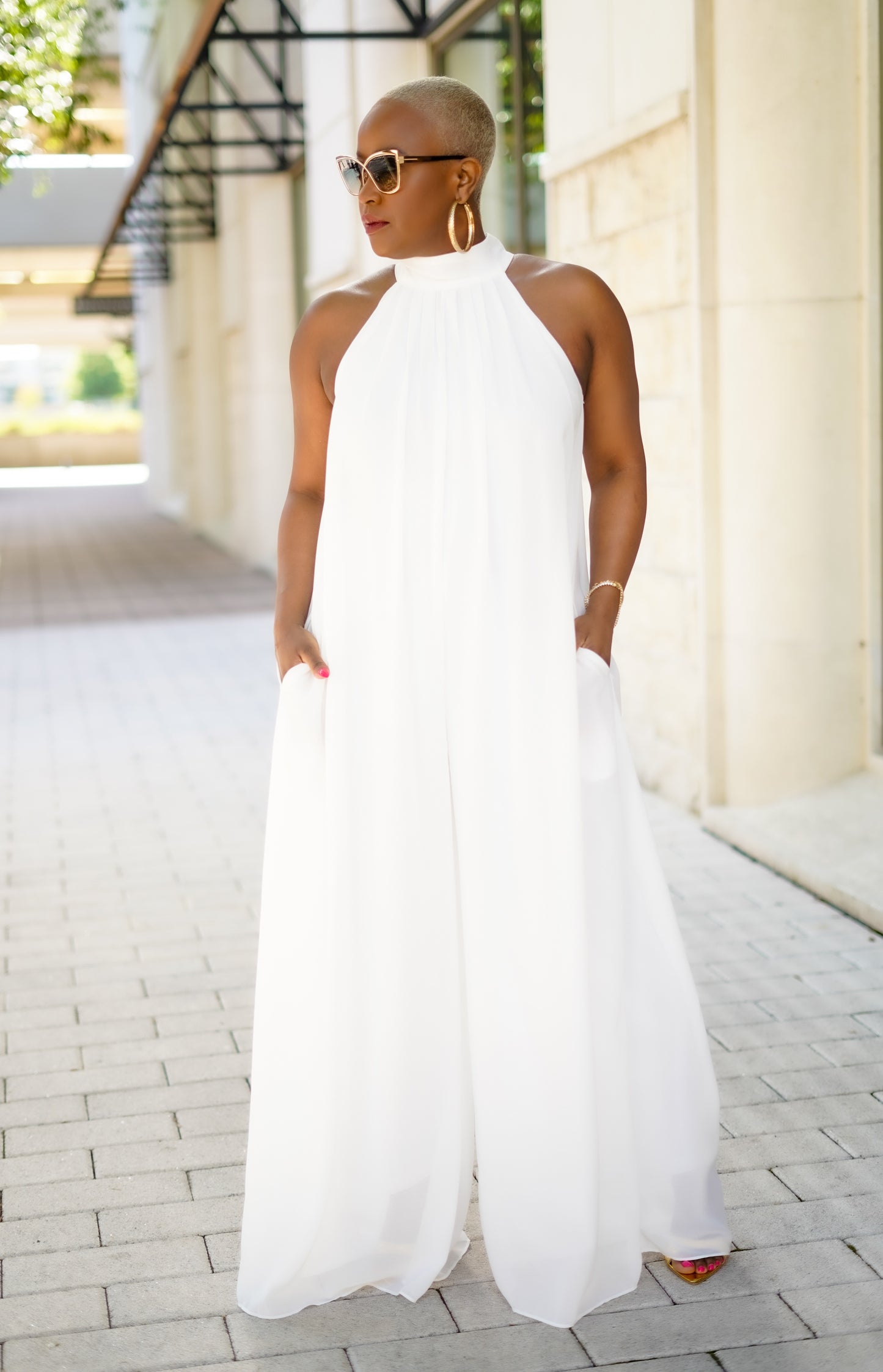 Yacht Party Jumpsuit (Summer White)