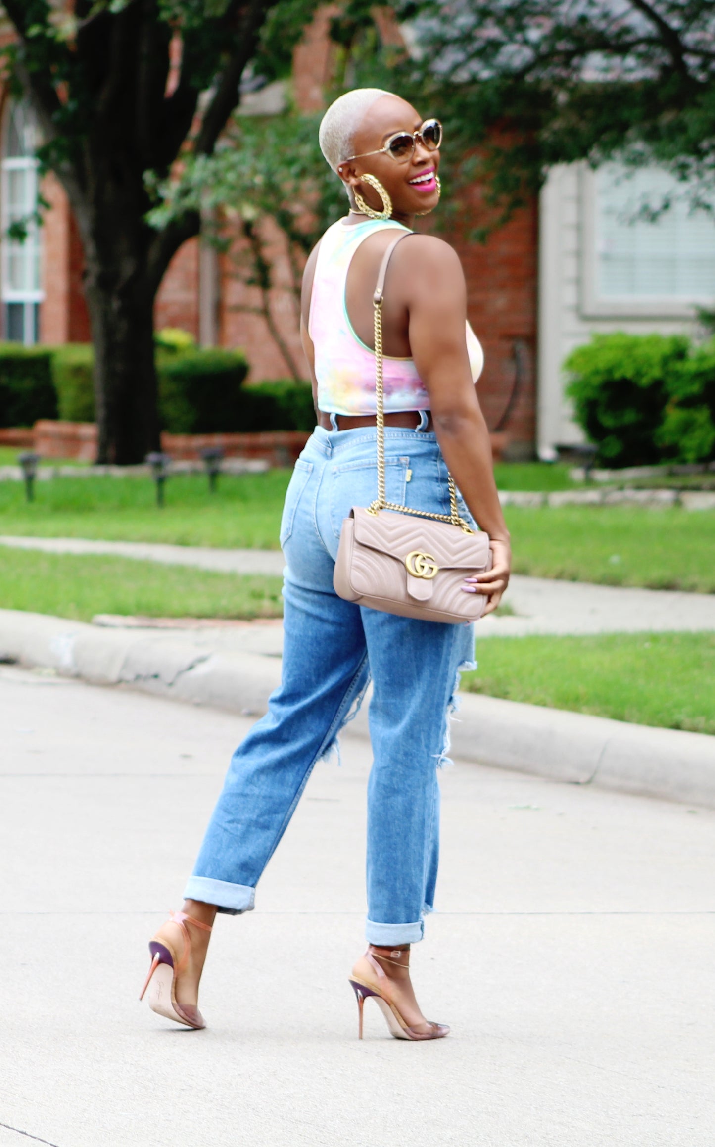 Distressed Boyfriend Jeans