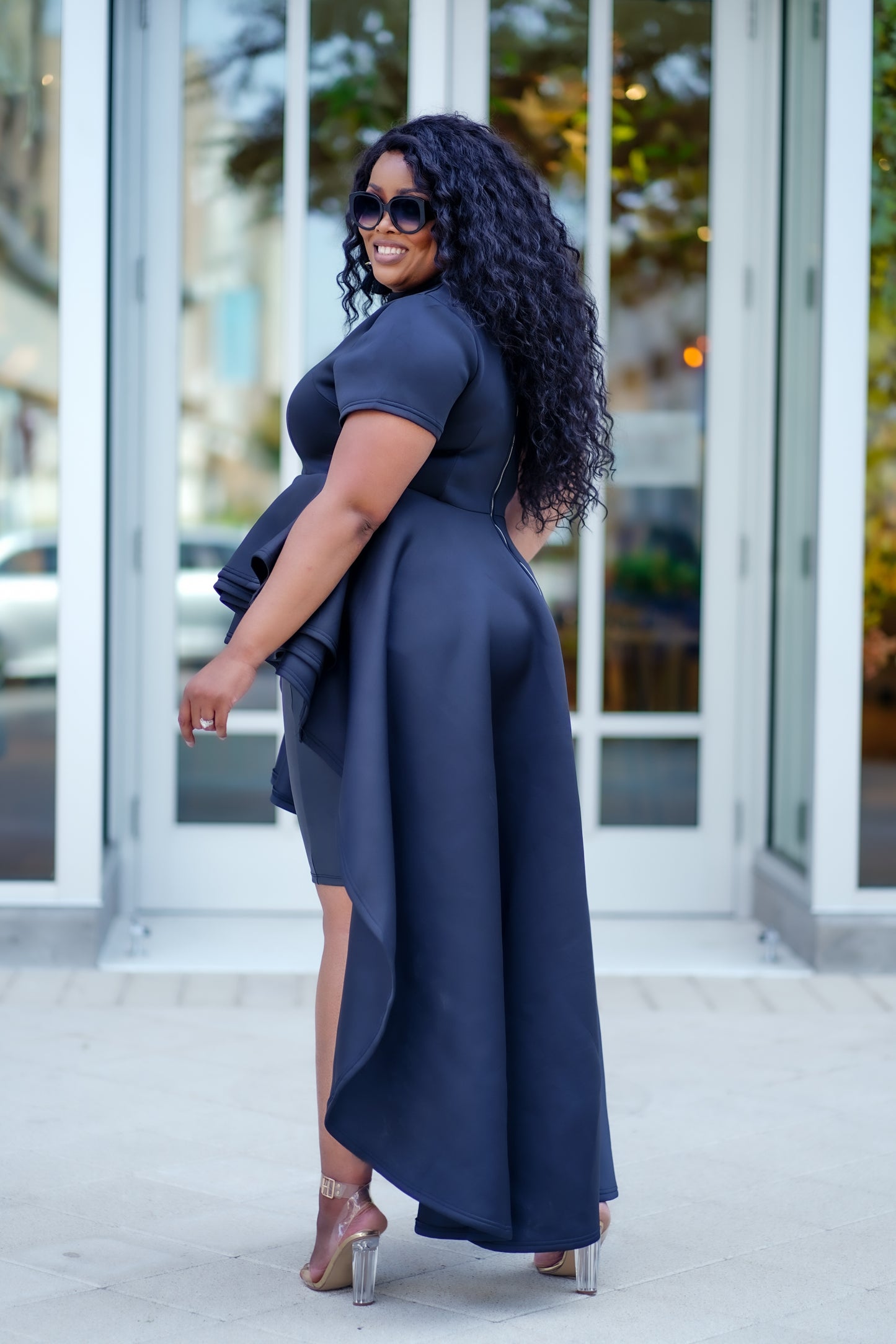 PLUS SIZE--All Eyez On Me Hi-Lo Peplum Top