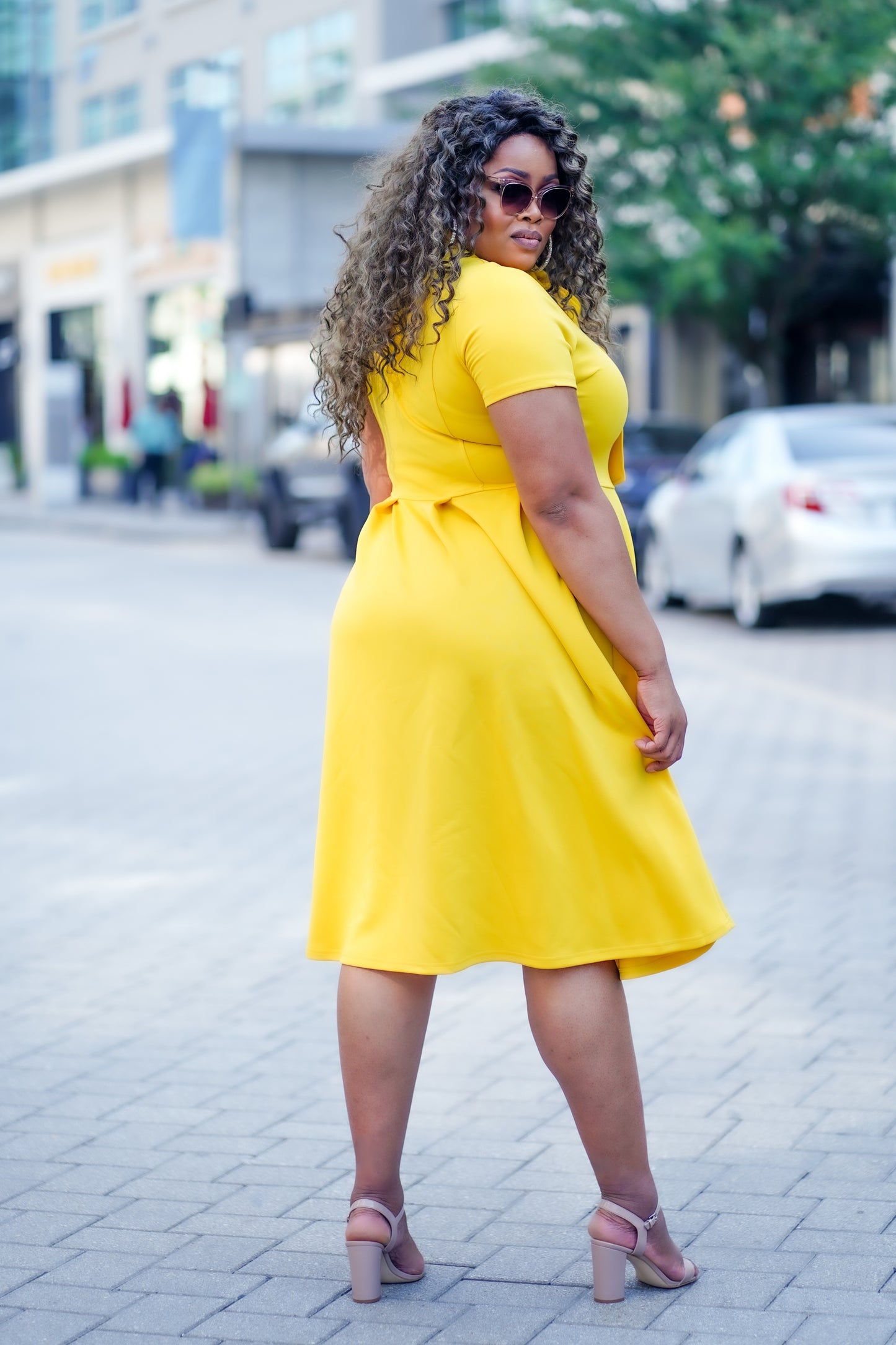 PLUS SIZE--Sunset Beauty Midi Dress