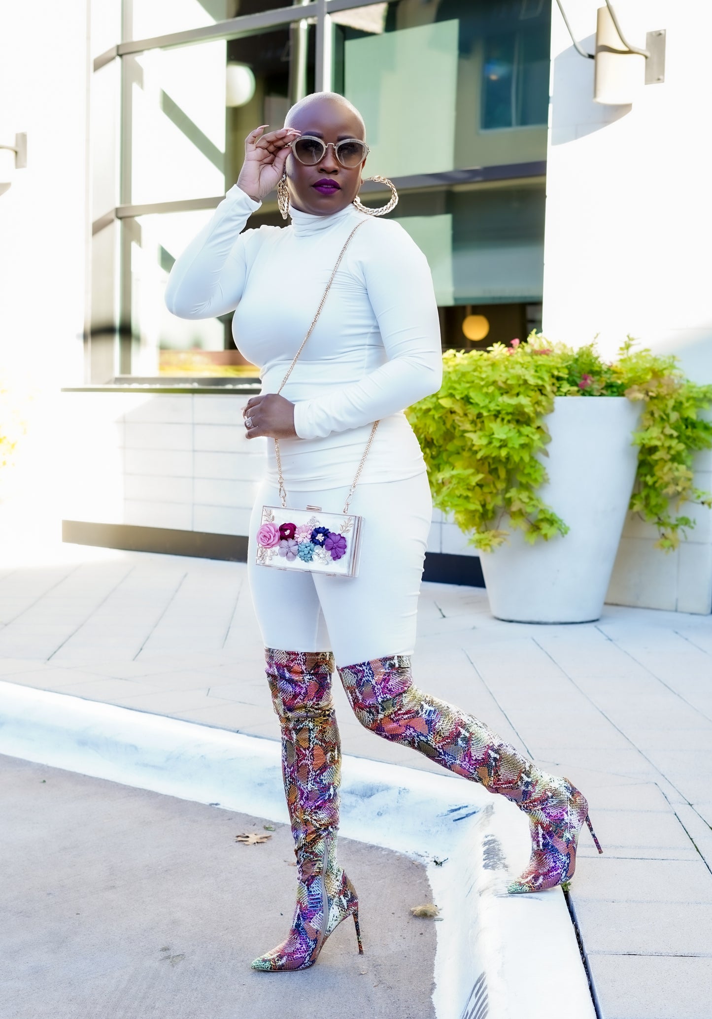 Glamorous Girl Winter White Matching Set