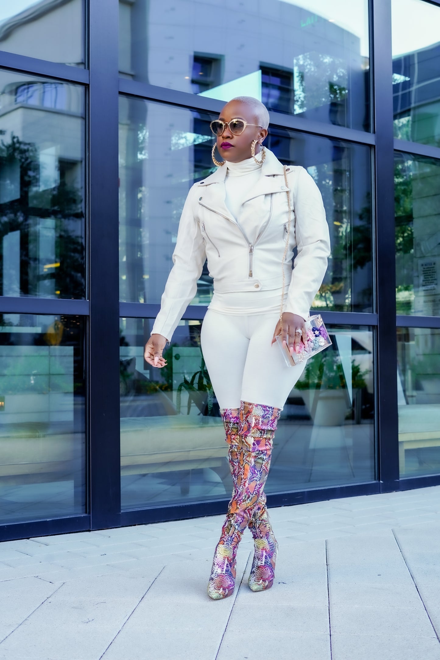 Glamorous Girl Winter White Matching Set