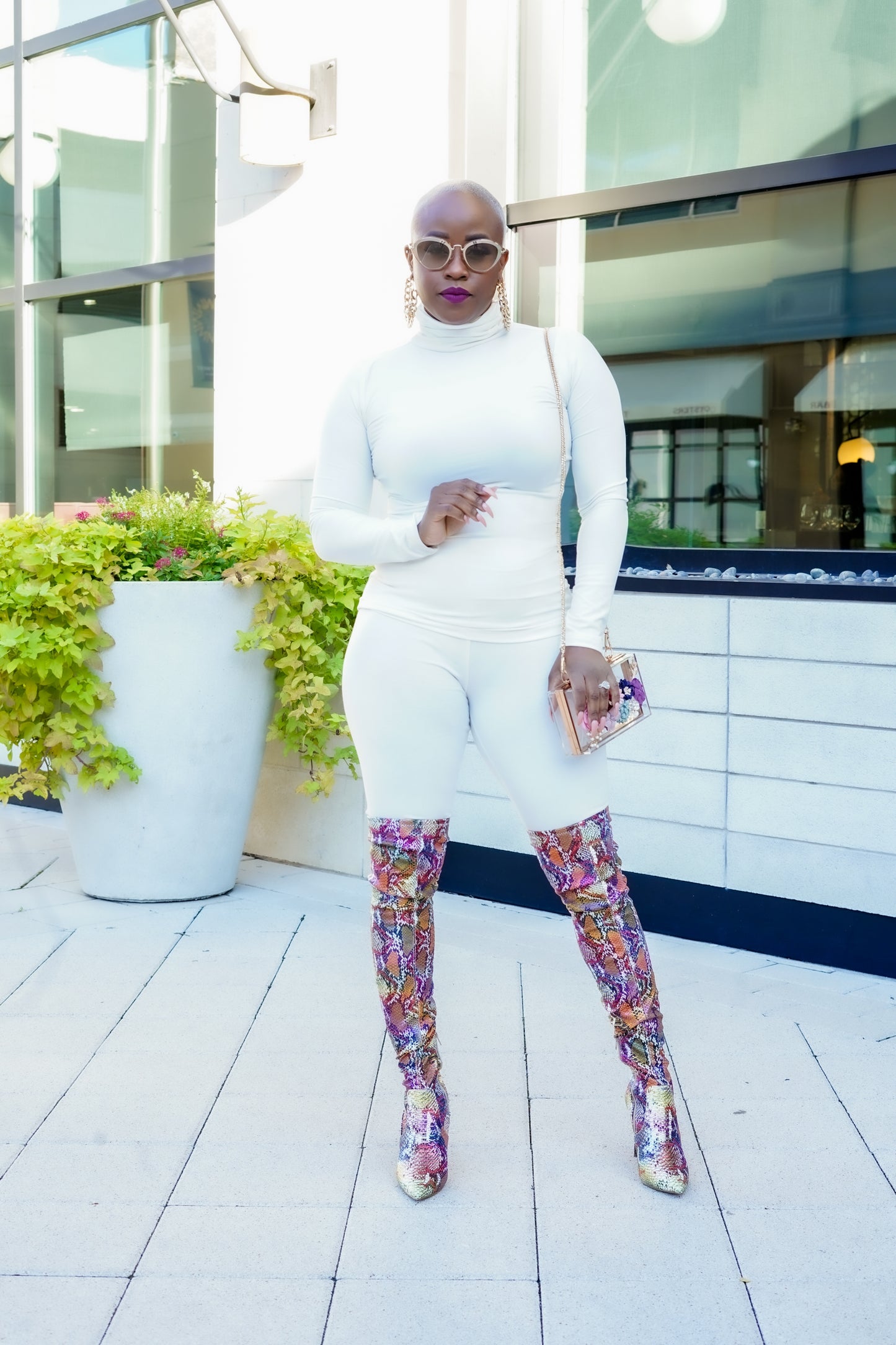 Glamorous Girl Winter White Matching Set