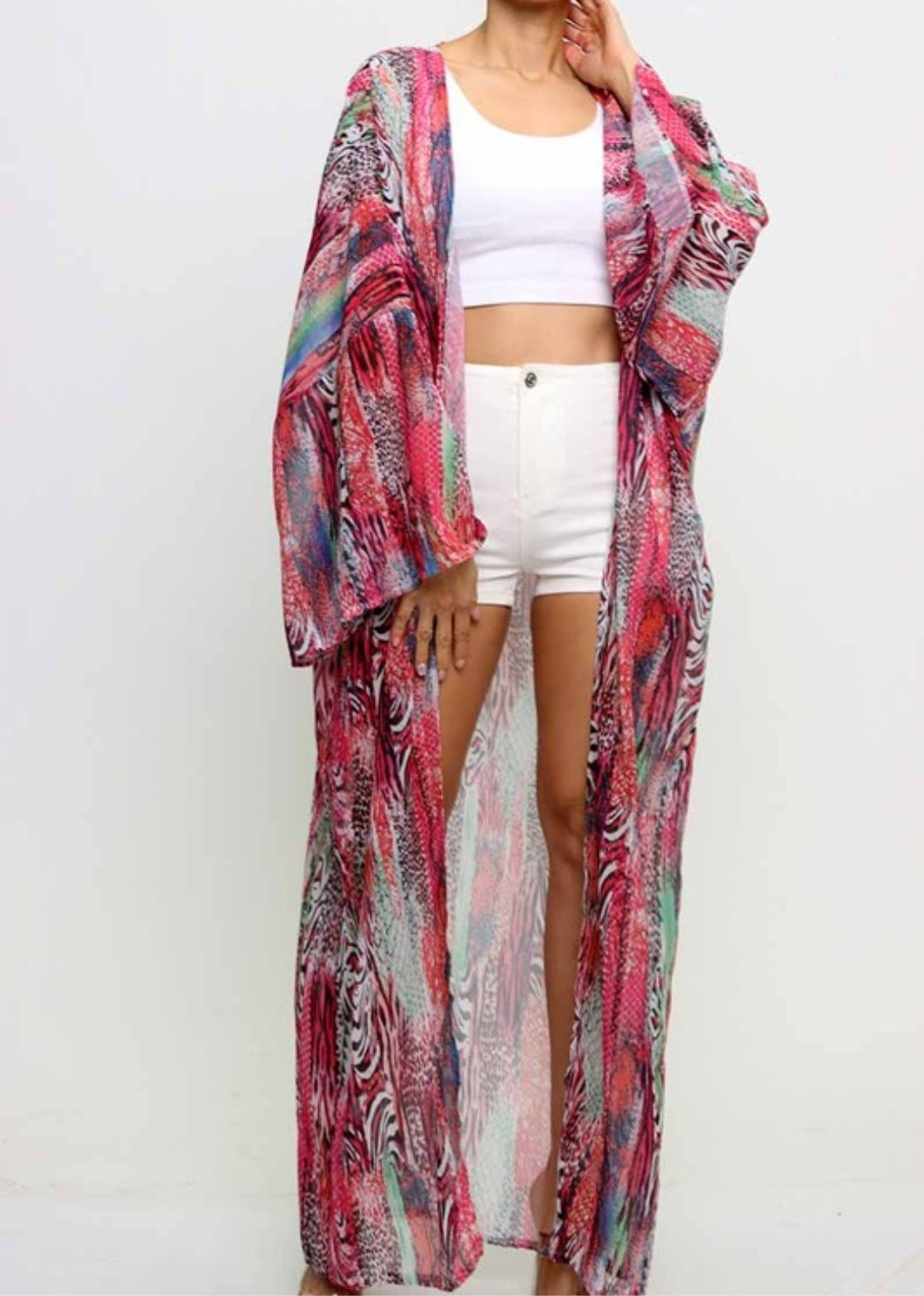 Mixed Animal Print Kimono--Will Ship The Week Of 11/10/25