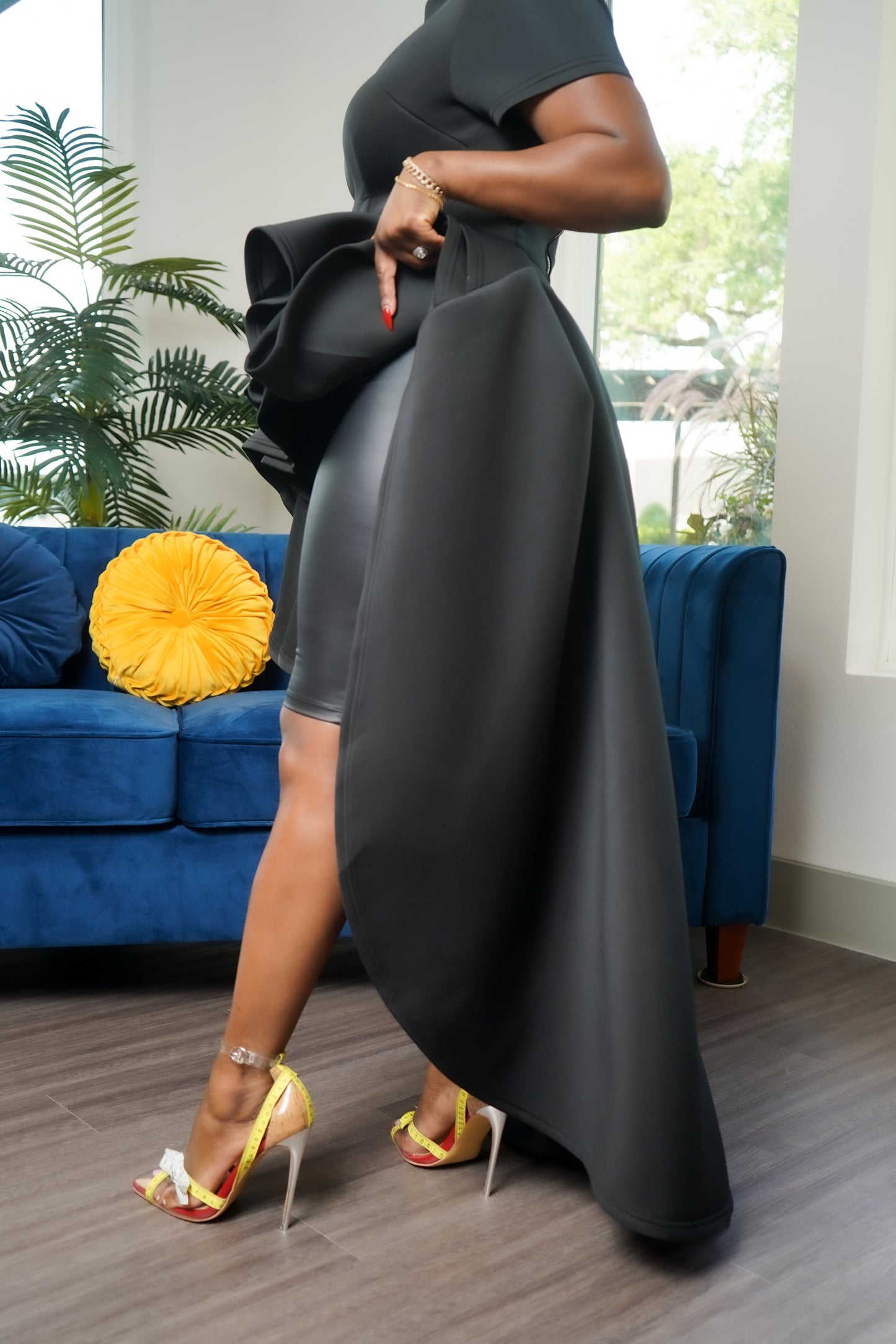 PLUS SIZE—Boss Lady Faux Leather Pencil Skirt--Will Ship The Week Of 11/10/25