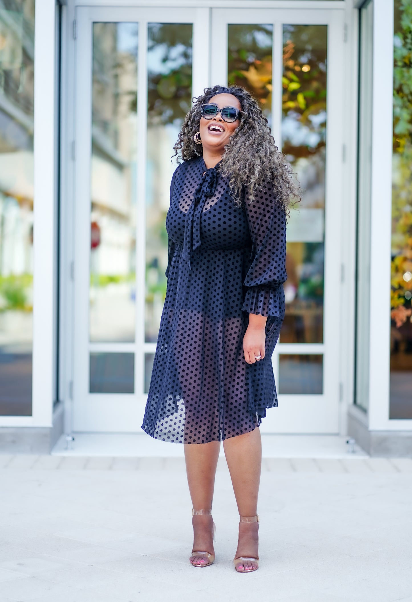 PLUS SIZE--Sexy N' Sheer Midi Dress