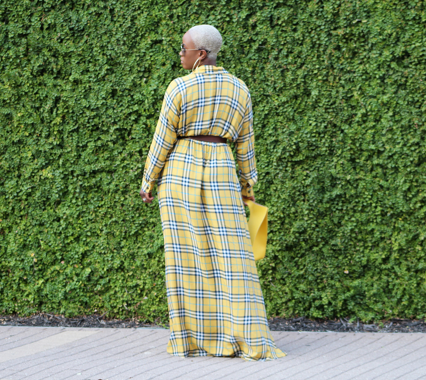 PLUS SIZE--Hello Sunshine Plaid Maxi Dress