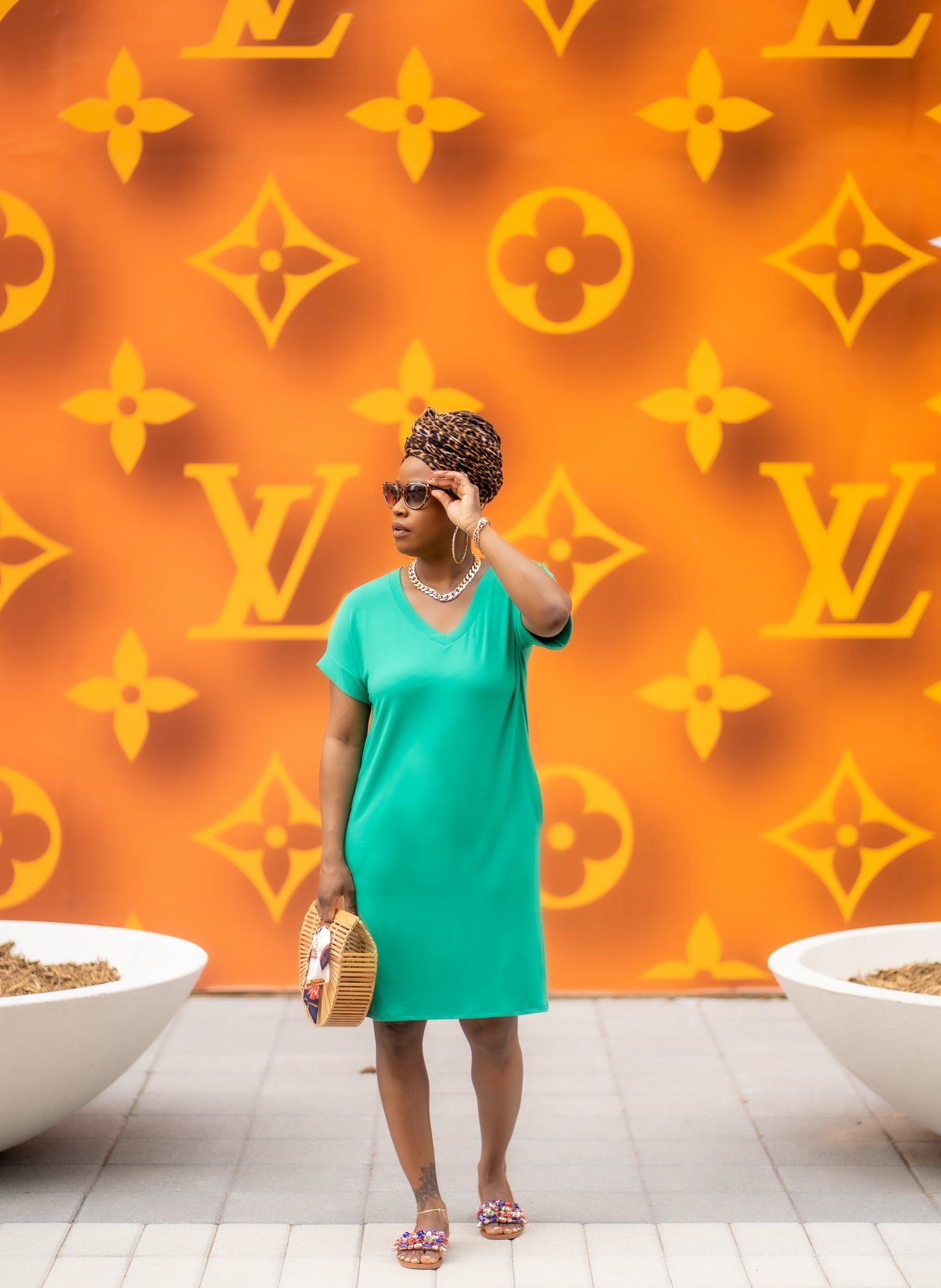 Emerald Boss Lady Knee Length Dress