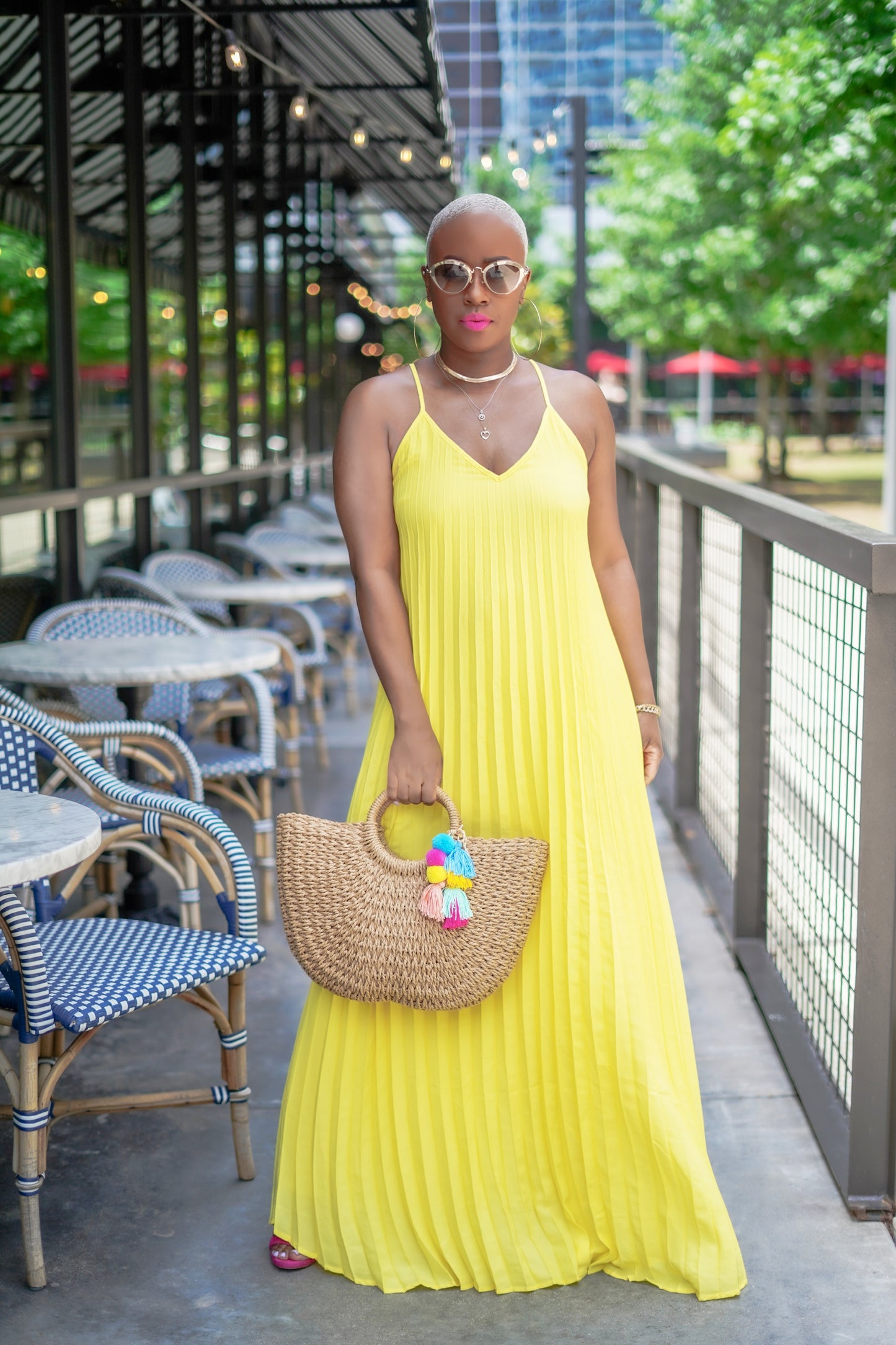 Love & Lemons Pleated Maxi Dress