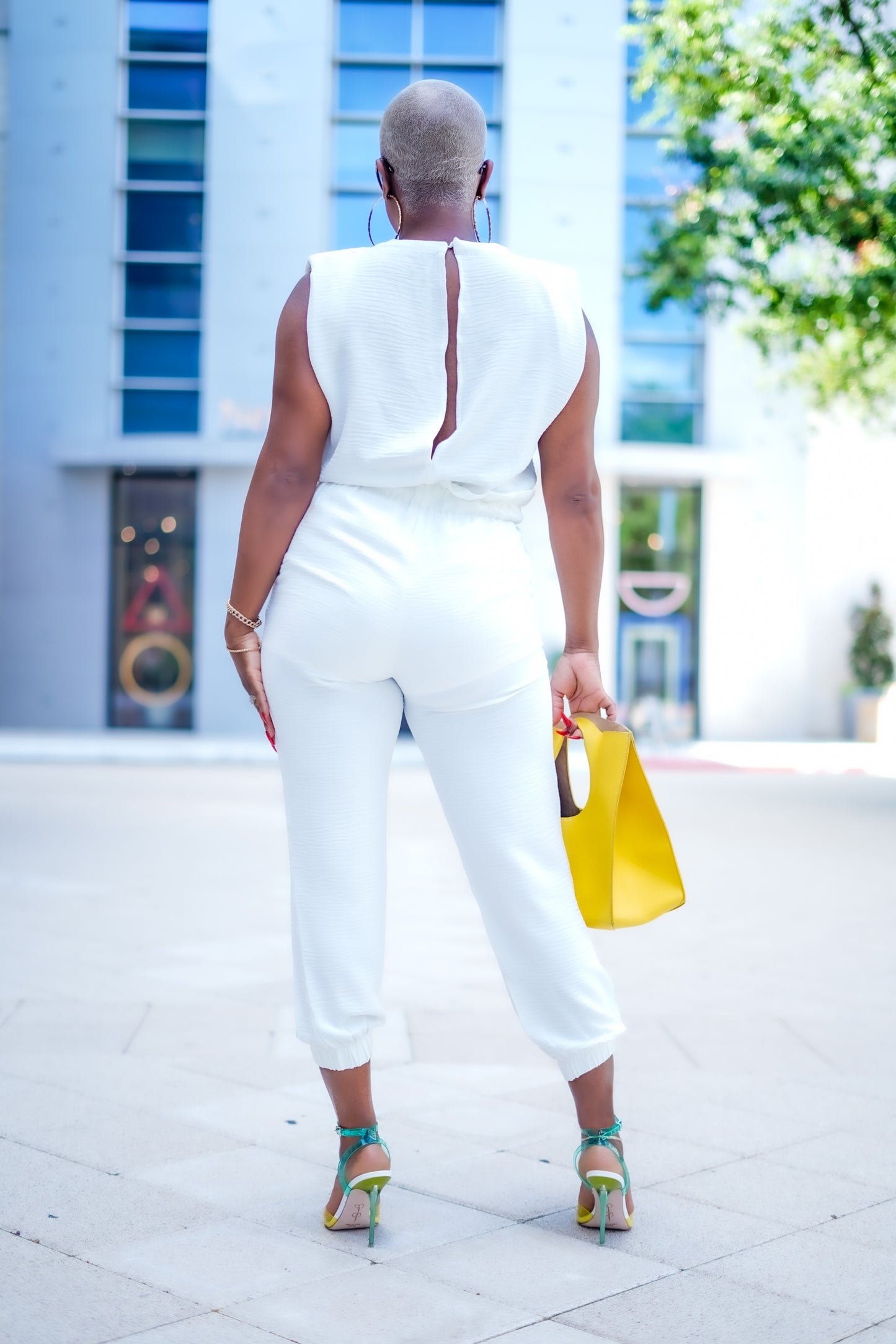 Off-White Muscle Padded Sleeveless Jumpsuit