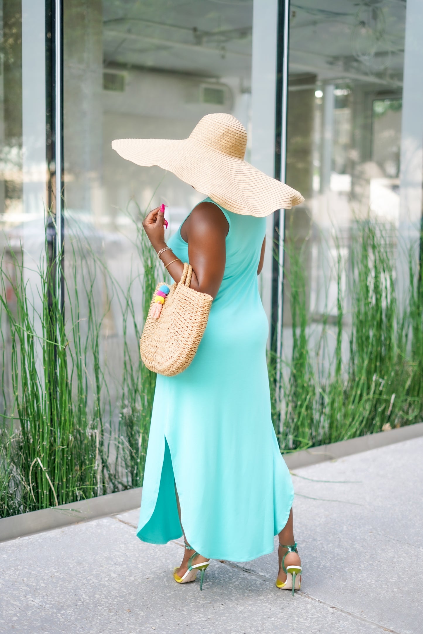 Classy Casual Sleeveless Maxi Dress (Mint)