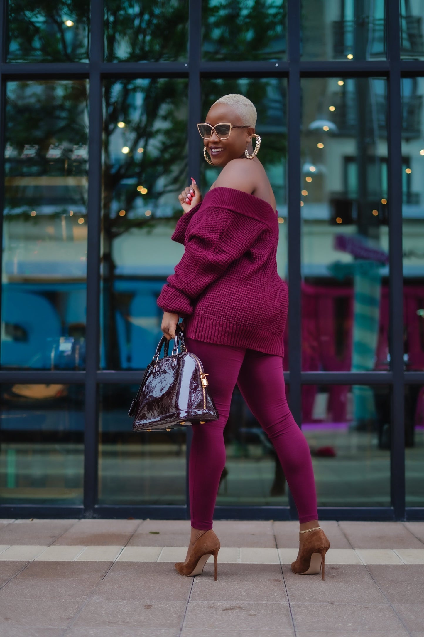 Jewel Toned Off the Shoulder Sweater (SWEATER ONLY)