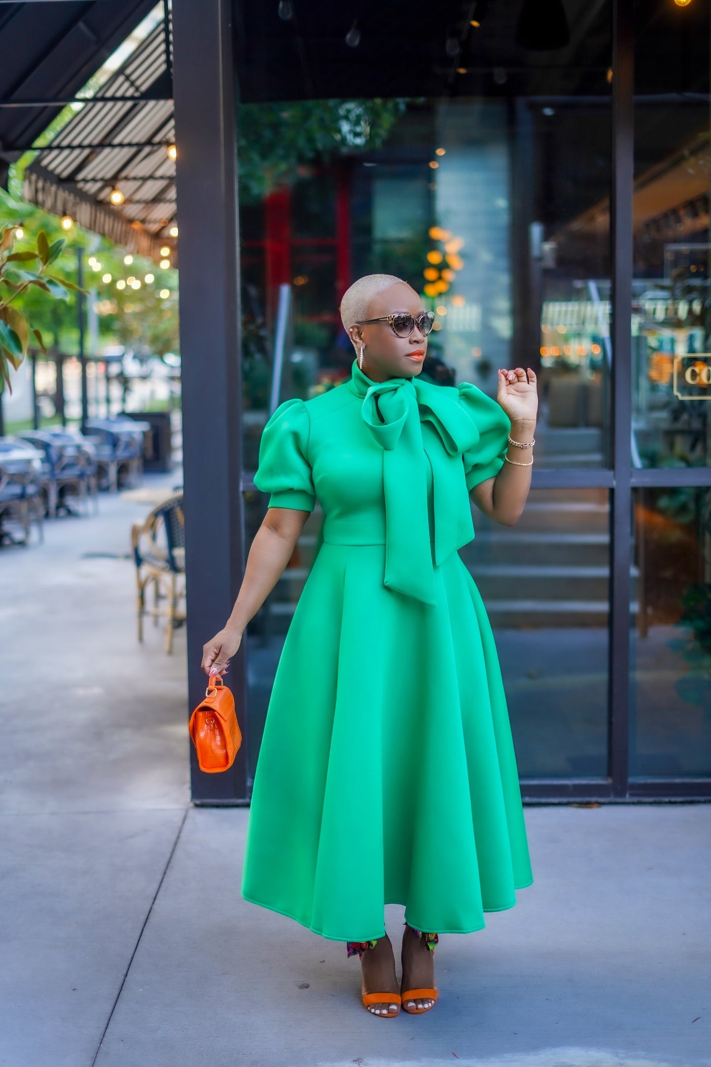 PLUS SIZE—Vibrant First Lady Midi Dress