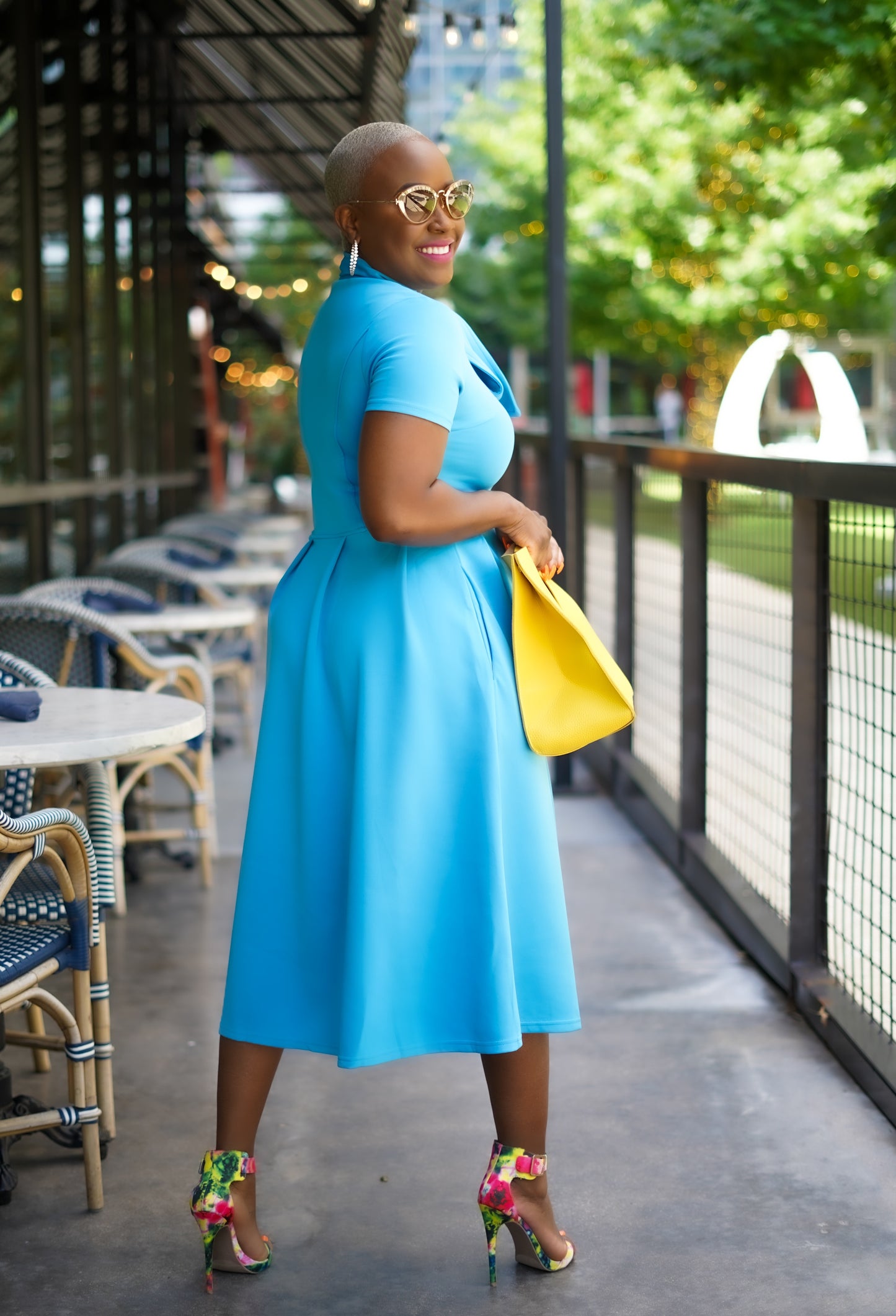 Sunset Beauty Midi Dress (Blue Sapphire)