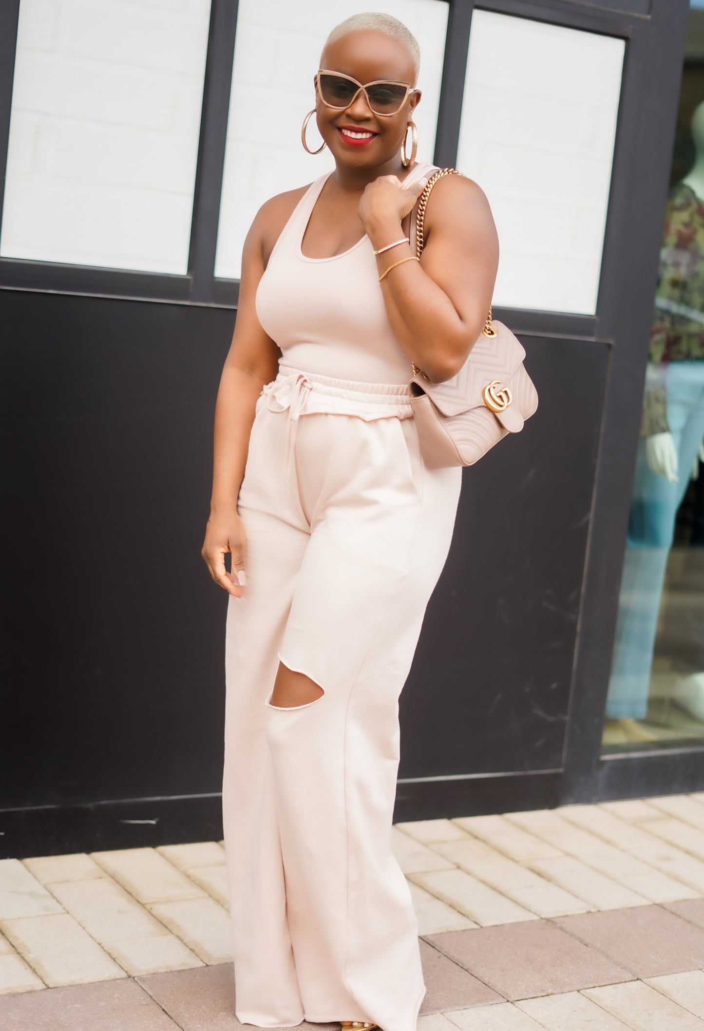 Premium Cotton Racer Back Tank Bodysuit (Vanilla Cream)