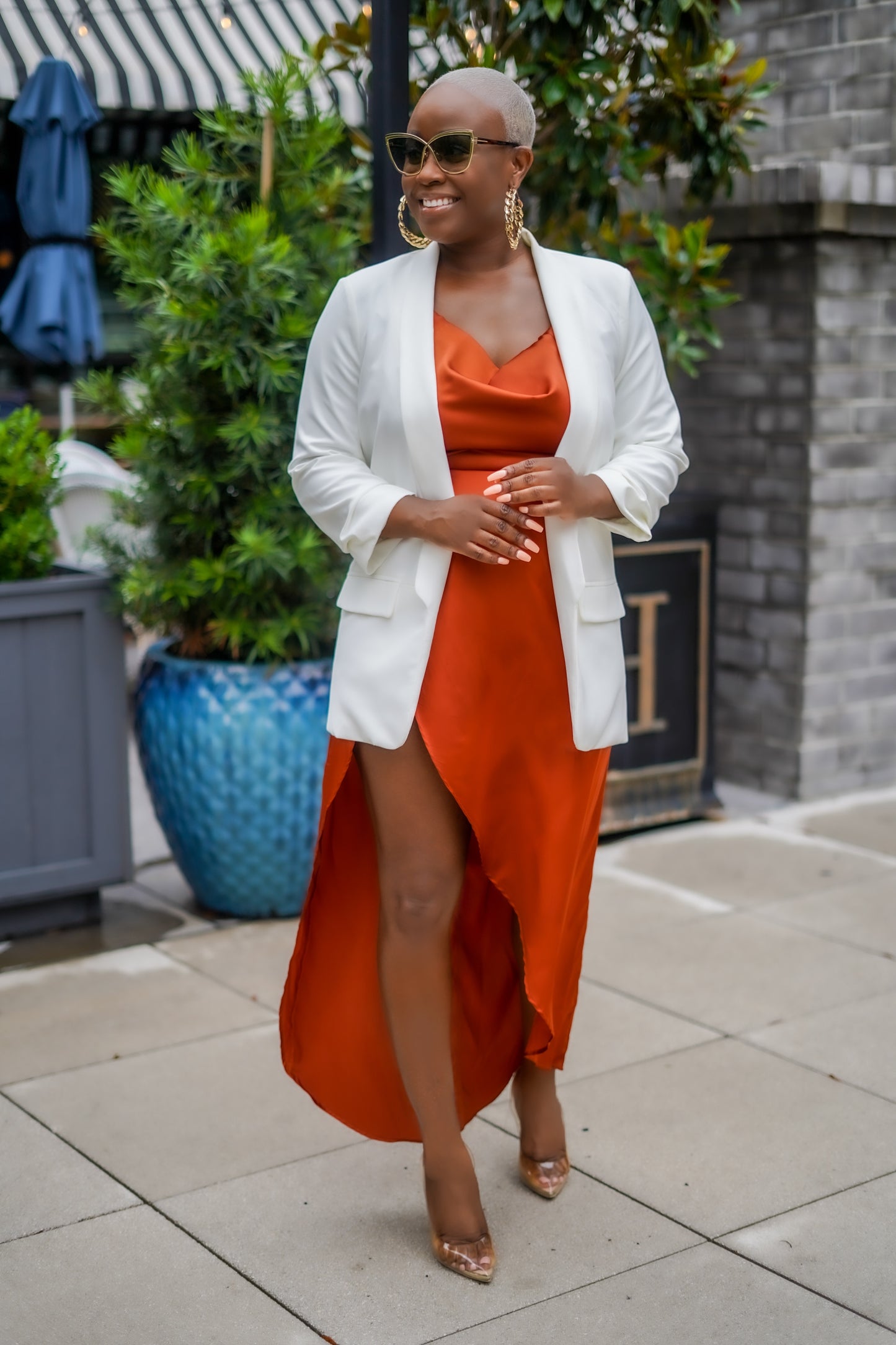 Business Or Casual Boyfriend Blazer (White)