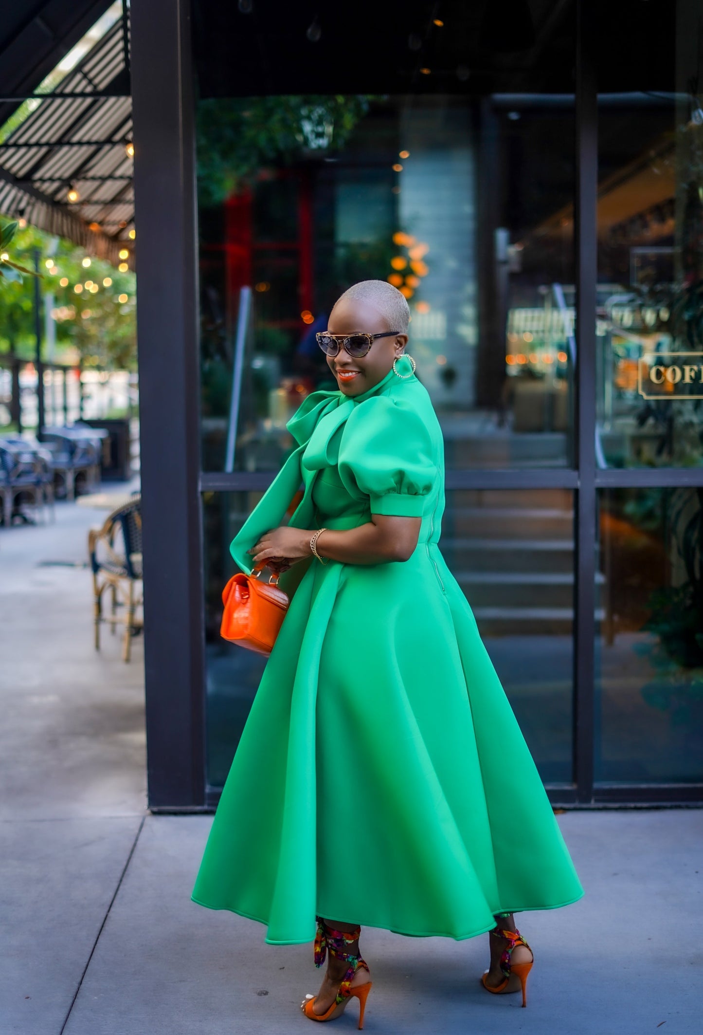 PLUS SIZE—Vibrant First Lady Midi Dress