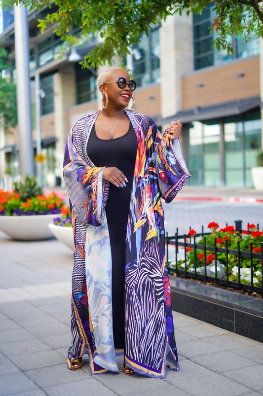 Abstract Animal Print Kimono--Will Ship The Week Of 11/10/25